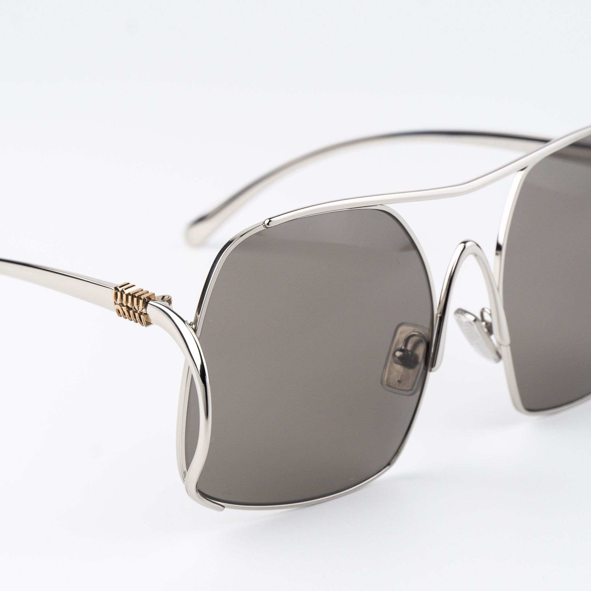 Miu Miu Miu Miu Women Sunglasses Pilot MUA55S 1BC80Q NEW AUTHENTIC Size ONE SIZE - 6 Thumbnail
