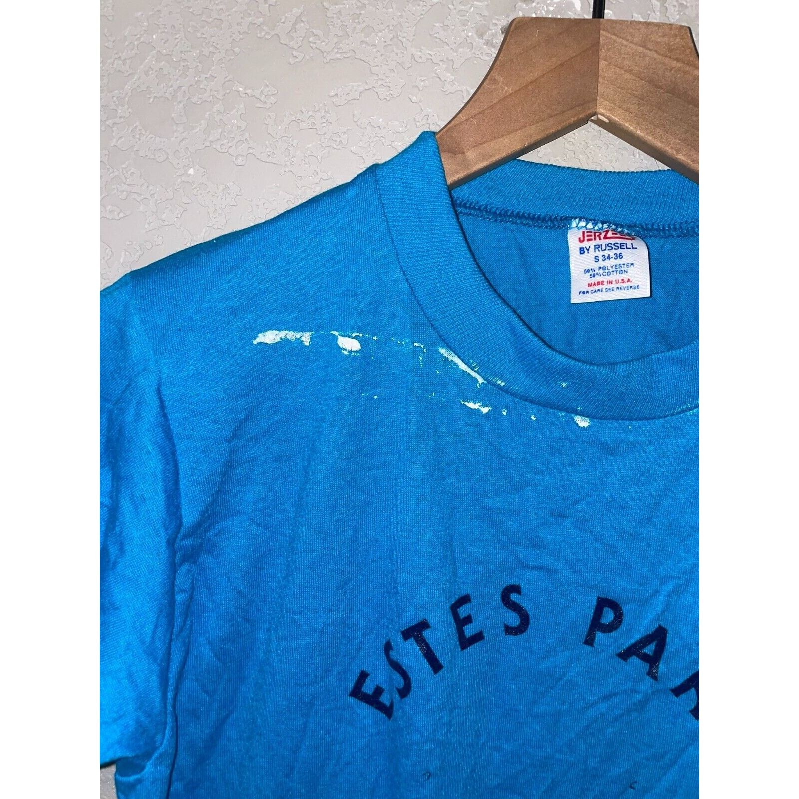 Jerzees Vintage Estes Park Shirt Beach Club Blue Tee 80s VTG Small Size US S / EU 44-46 / 1 - 3 Thumbnail