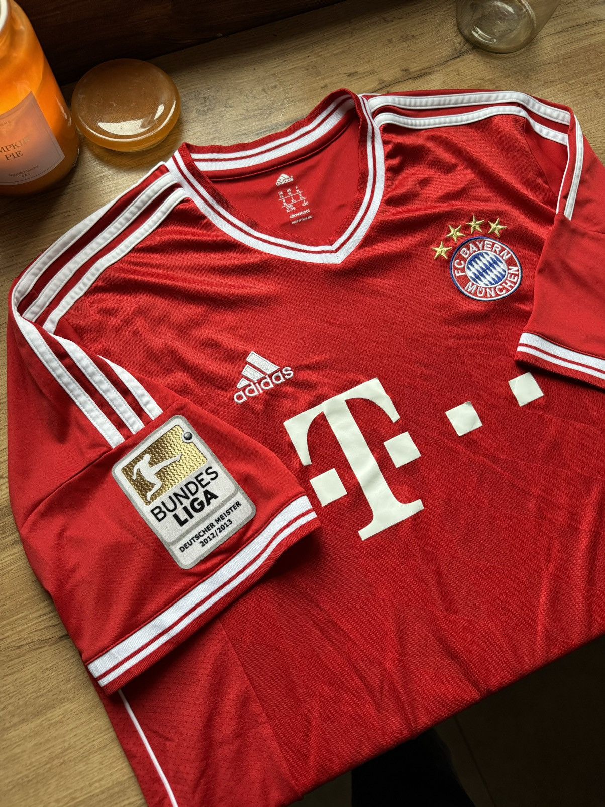 Adidas 2012 Adidas Bayern Munchen red soccer jersey bundesliga Size US XL / EU 56 / 4 - 4 Thumbnail