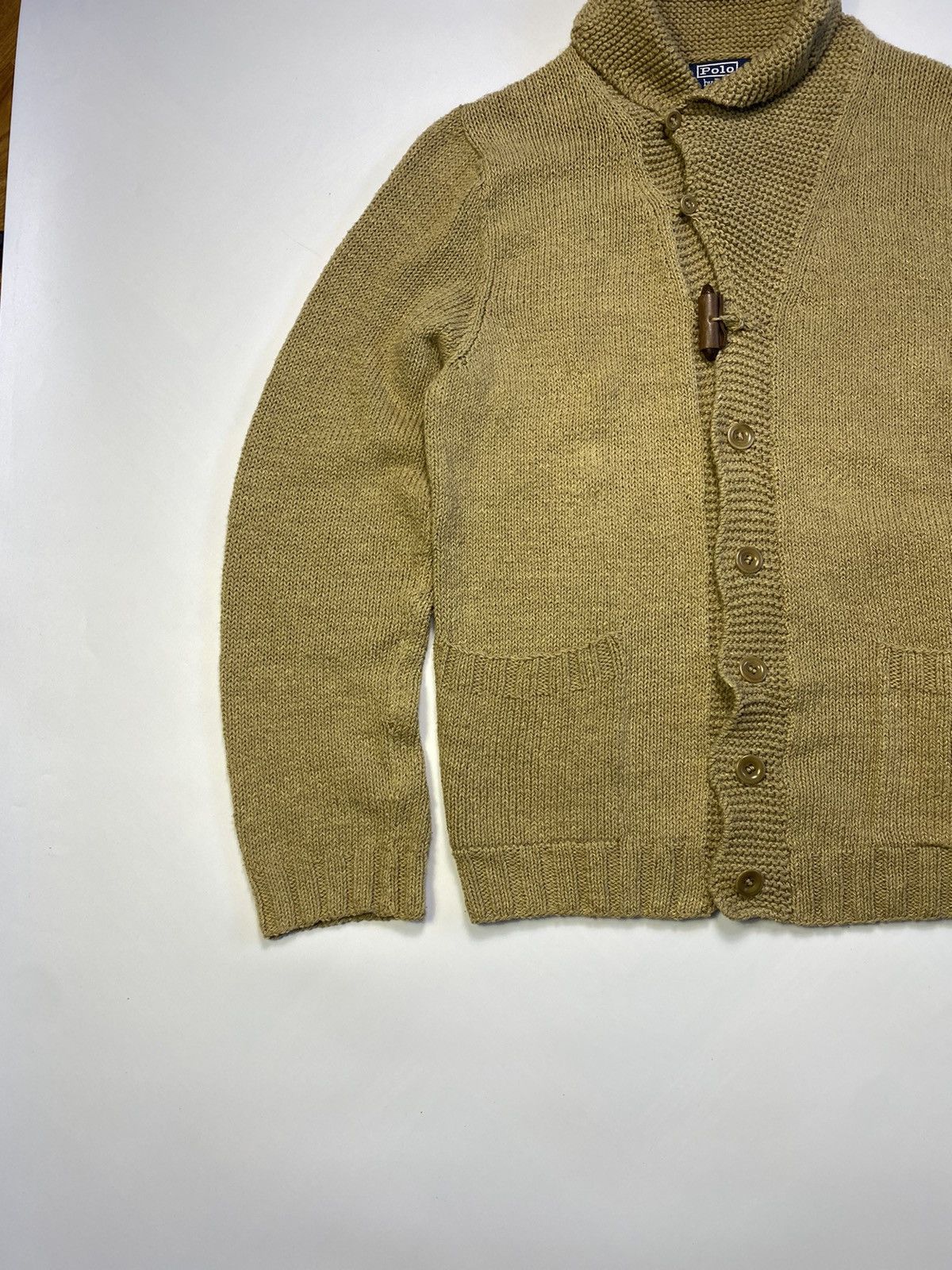 Ralph Lauren RARE! Polo Ralph Lauren Linen Shawl Cable Knit Cardigan Size US M / EU 48-50 / 2 - 3 Thumbnail