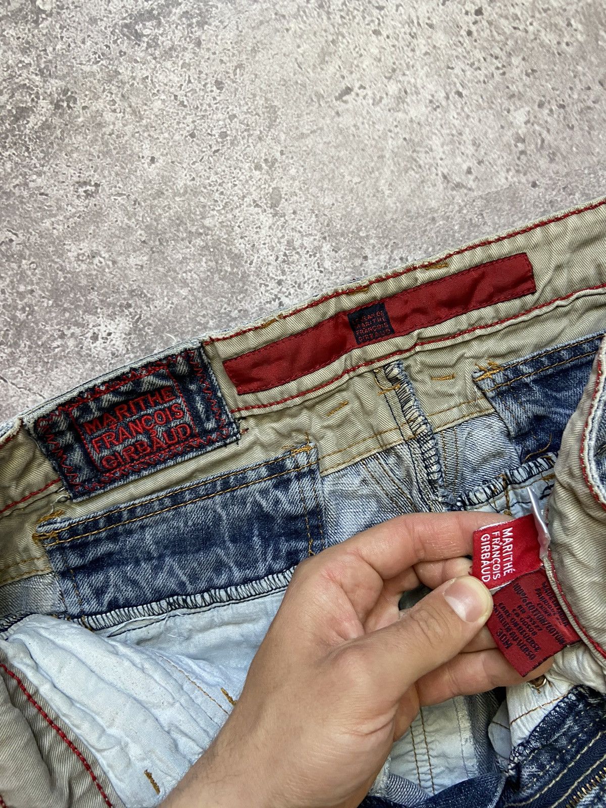 Japanese Brand Marithe Francois Girbaud Jeans Faded Blue Denim Size US 30 / EU 46 - 5 Thumbnail