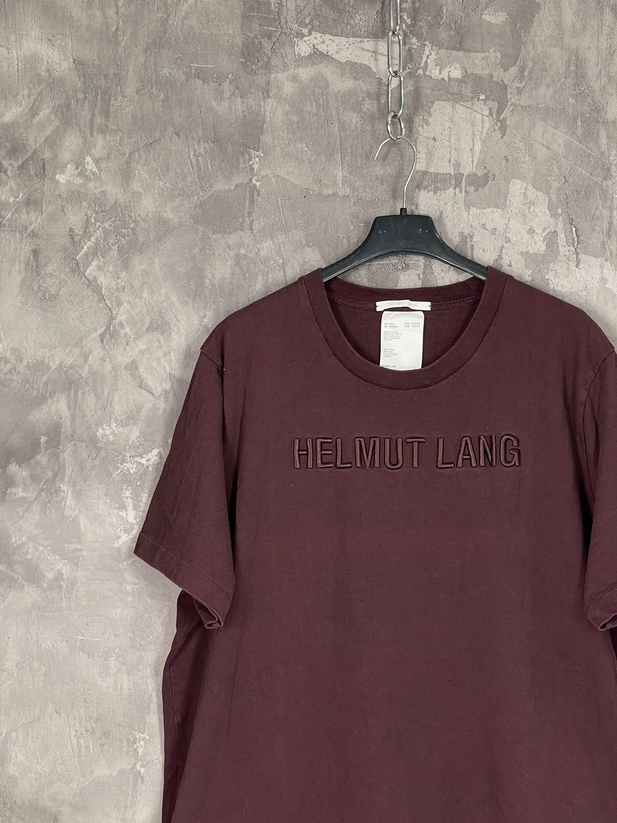 Helmut Lang Helmut Lang Big Logo Unisex Luxury T shirt Size US XXL / EU 58 / 5 - 3 Thumbnail