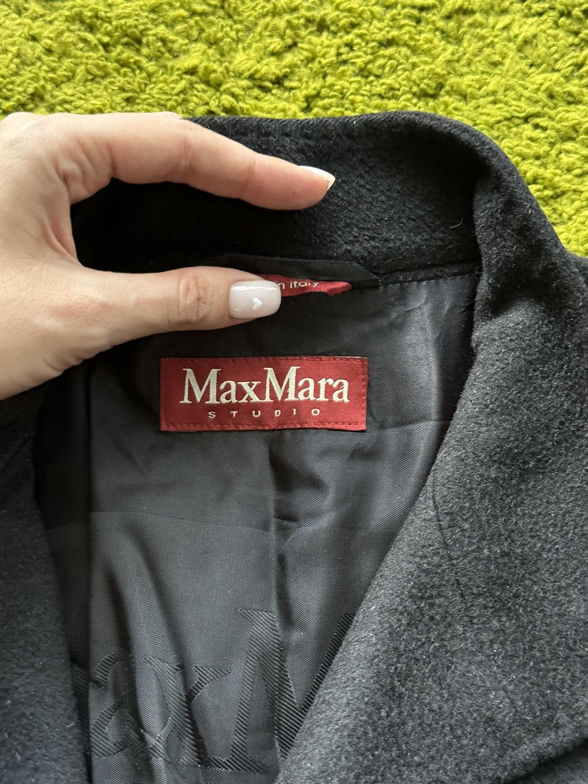 Max Mara × Weekend Max Mara Max Mara studio 100% wool cropped coat jacket Size L / US 10 / IT 46 - 3 Thumbnail