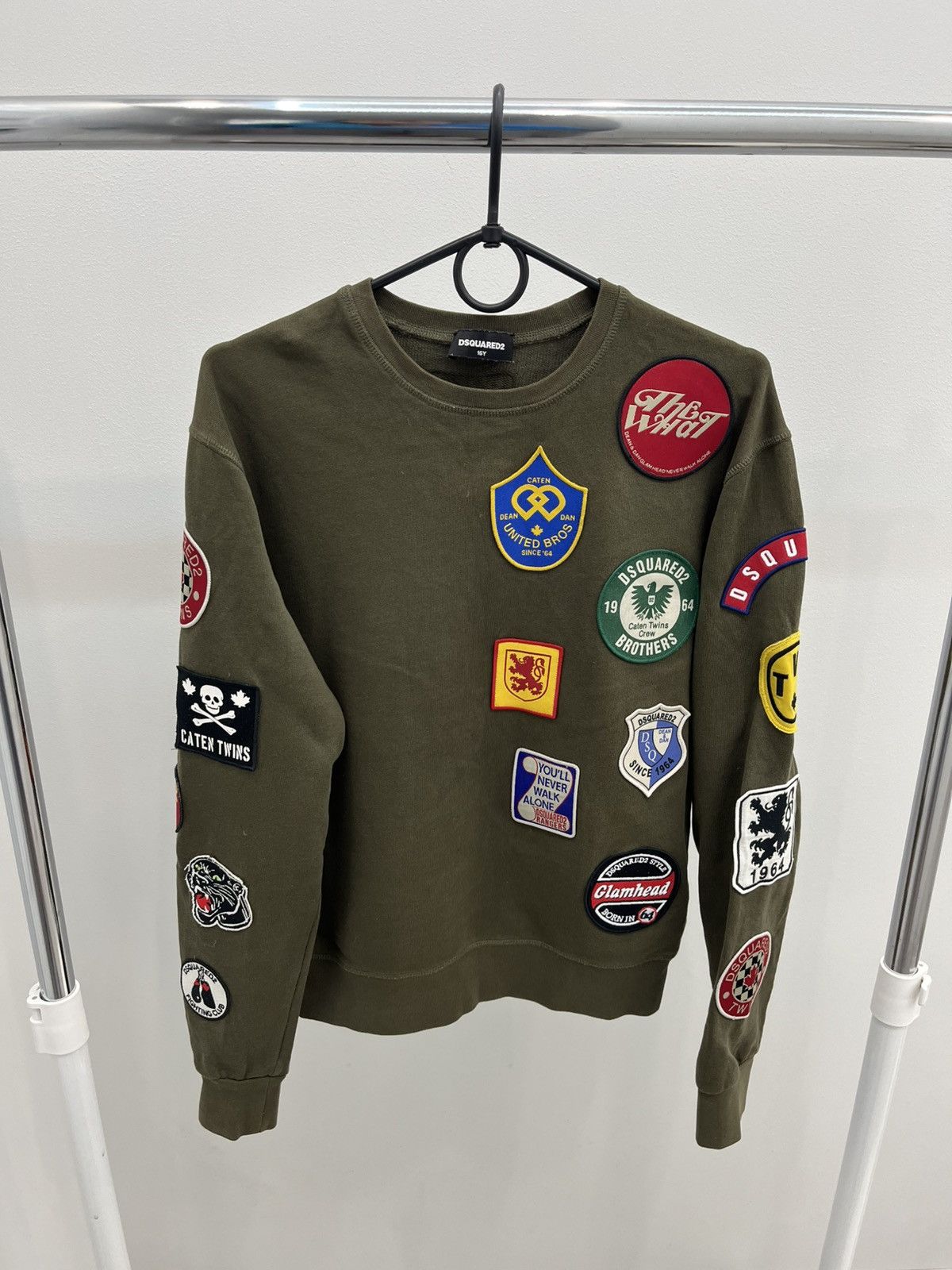 Dsquared2 Patchwork Scout Punk Y2K Spikes Sweatshirt