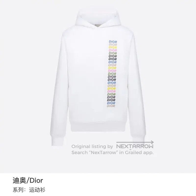 Other Dior White Cotton Men's Hoodie . Size US S / EU 44-46 / 1 - 6 Thumbnail