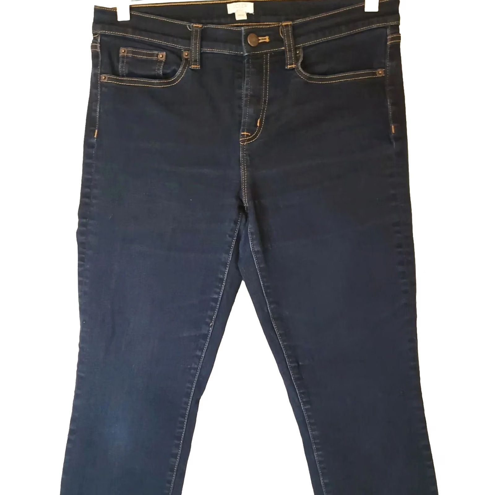 J.Crew J.CREW Women 29x26 Blue Stretch Denim Jeans Straight Ladies Regular Fit New Size 29" - 2 Thumbnail