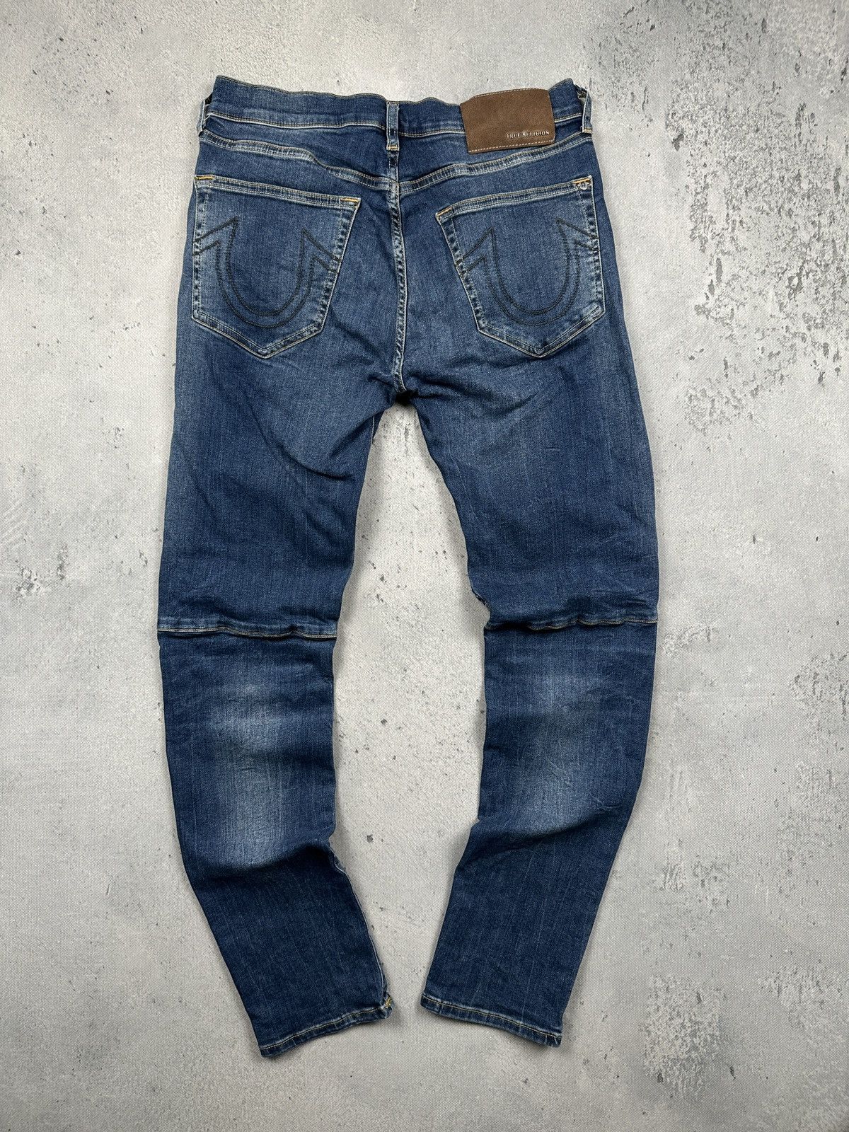 True Religion Vintage True Religion Rocco Moto Biker Jeans Rare Faded Blue Size US 32 / EU 48 - 2 Thumbnail