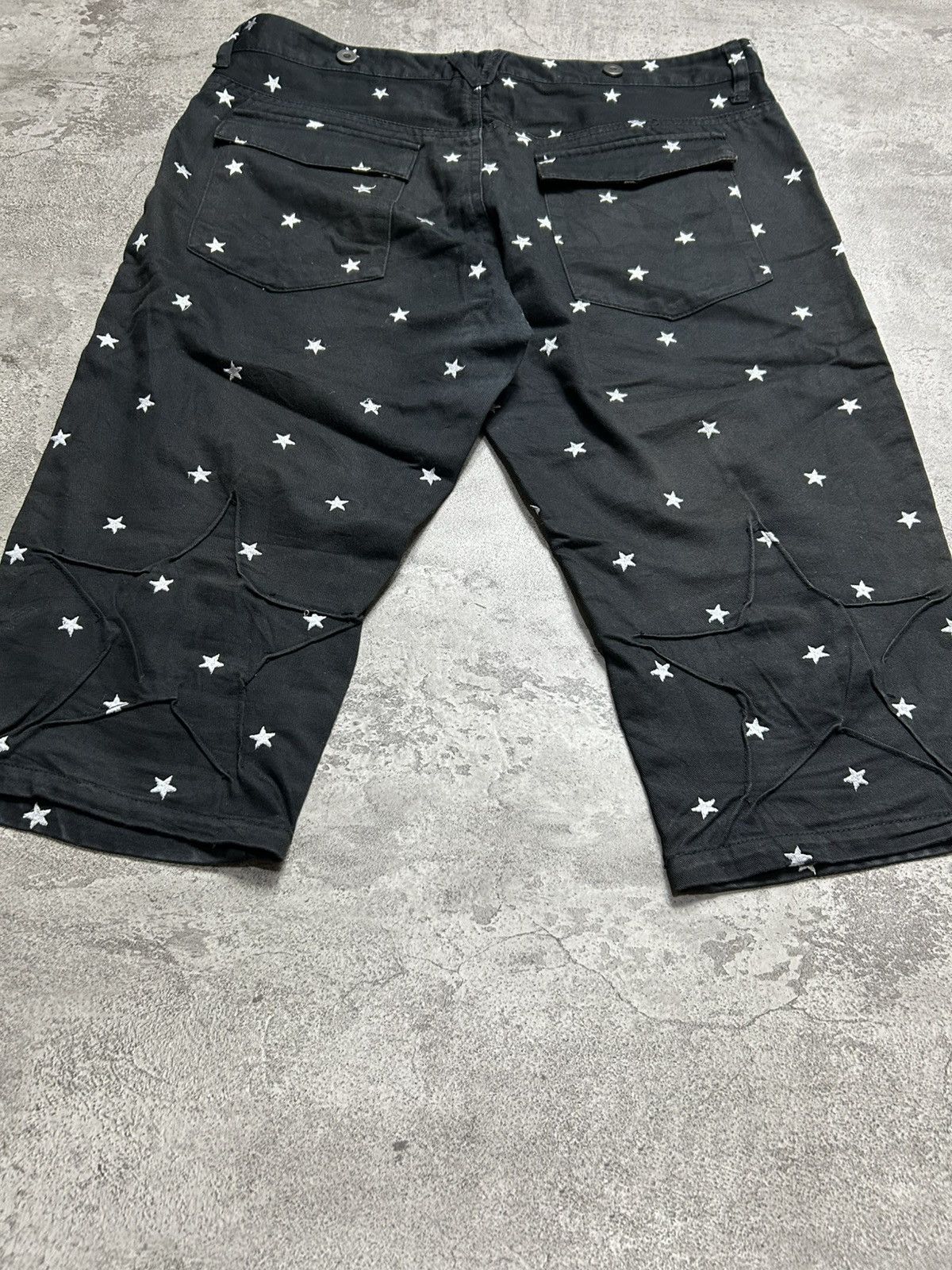 PPFM 2000s PPFM Star Motif Embordired Short Pants Size US 33 - 10 Thumbnail