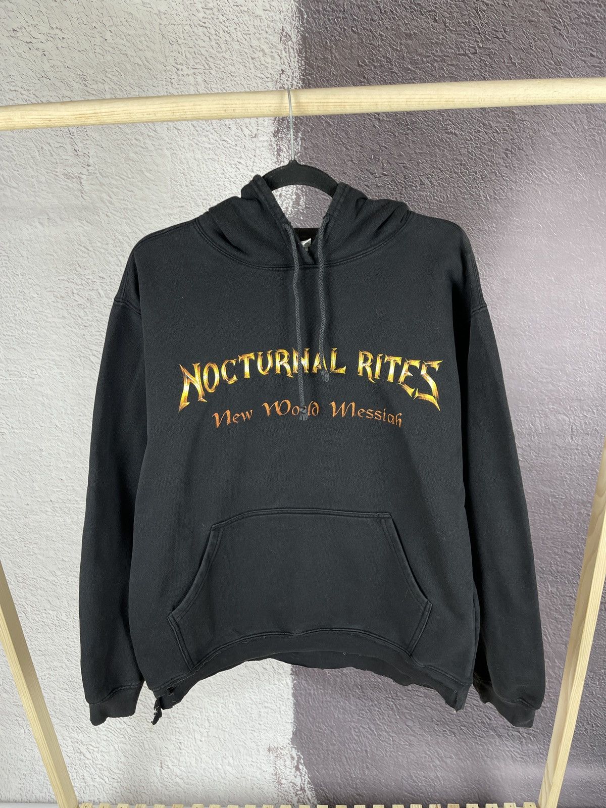 Band Tees × Vintage Nocturnal Rites New World Messiah vintage distressed hoodie Size US L / EU 52-54 / 3 - 1 Thumbnail