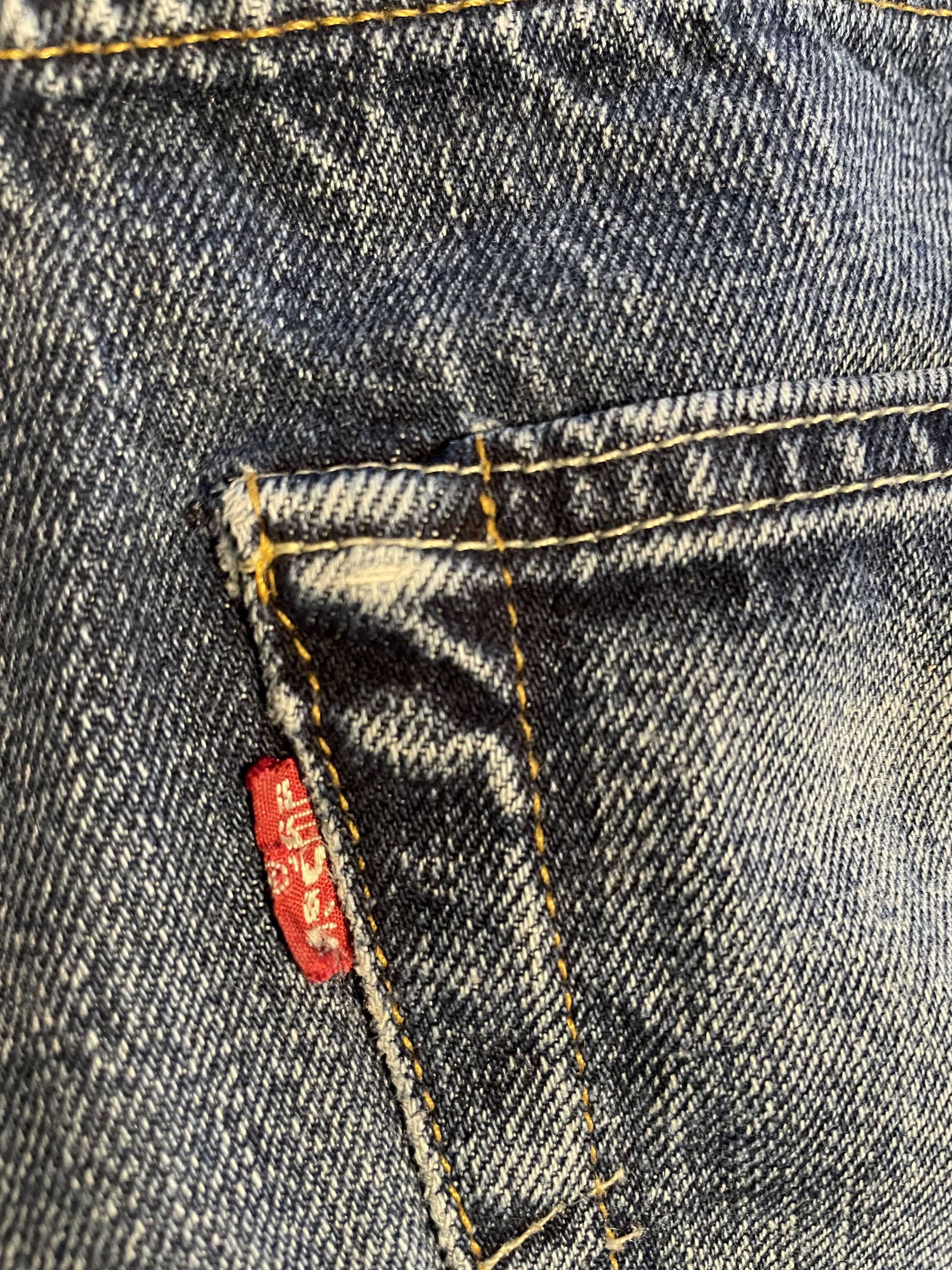 Levi's Vintage Levi’s 501 Big E Selvedge Jeans – Late 1960s – 34×32 Size US 34 / EU 50 - 6 Thumbnail