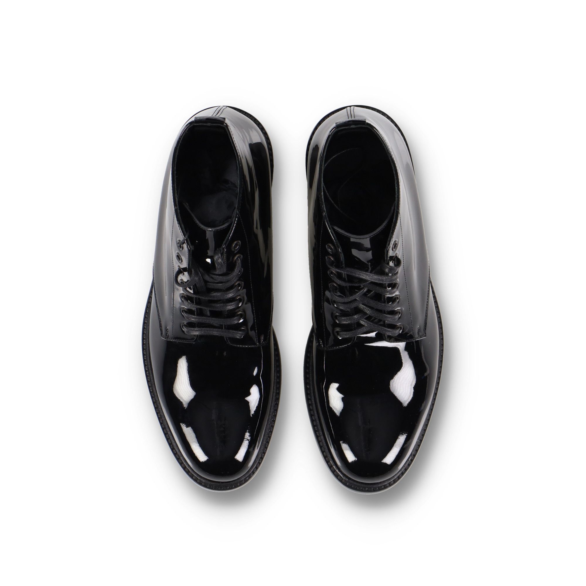 Saint Laurent Paris Black Army 20 Patent Leather Boots Size US 7 / EU 40 - 4 Thumbnail