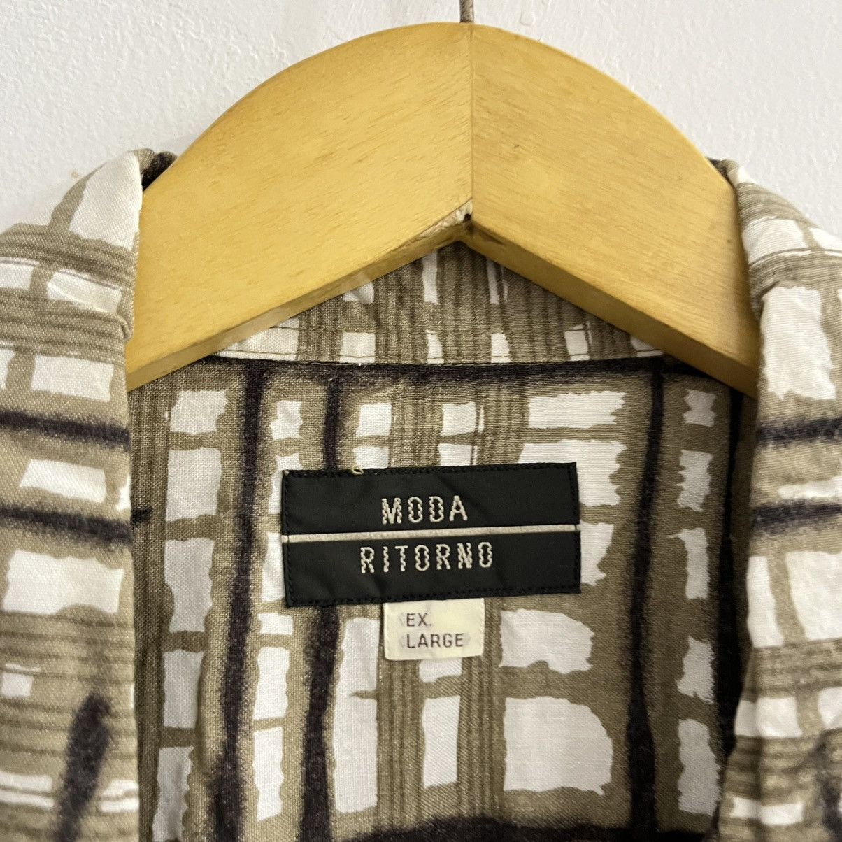Japanese Brand Moda Ritorno Camp Collar Pattern Shirt Size US XL / EU 56 / 4 - 4 Thumbnail