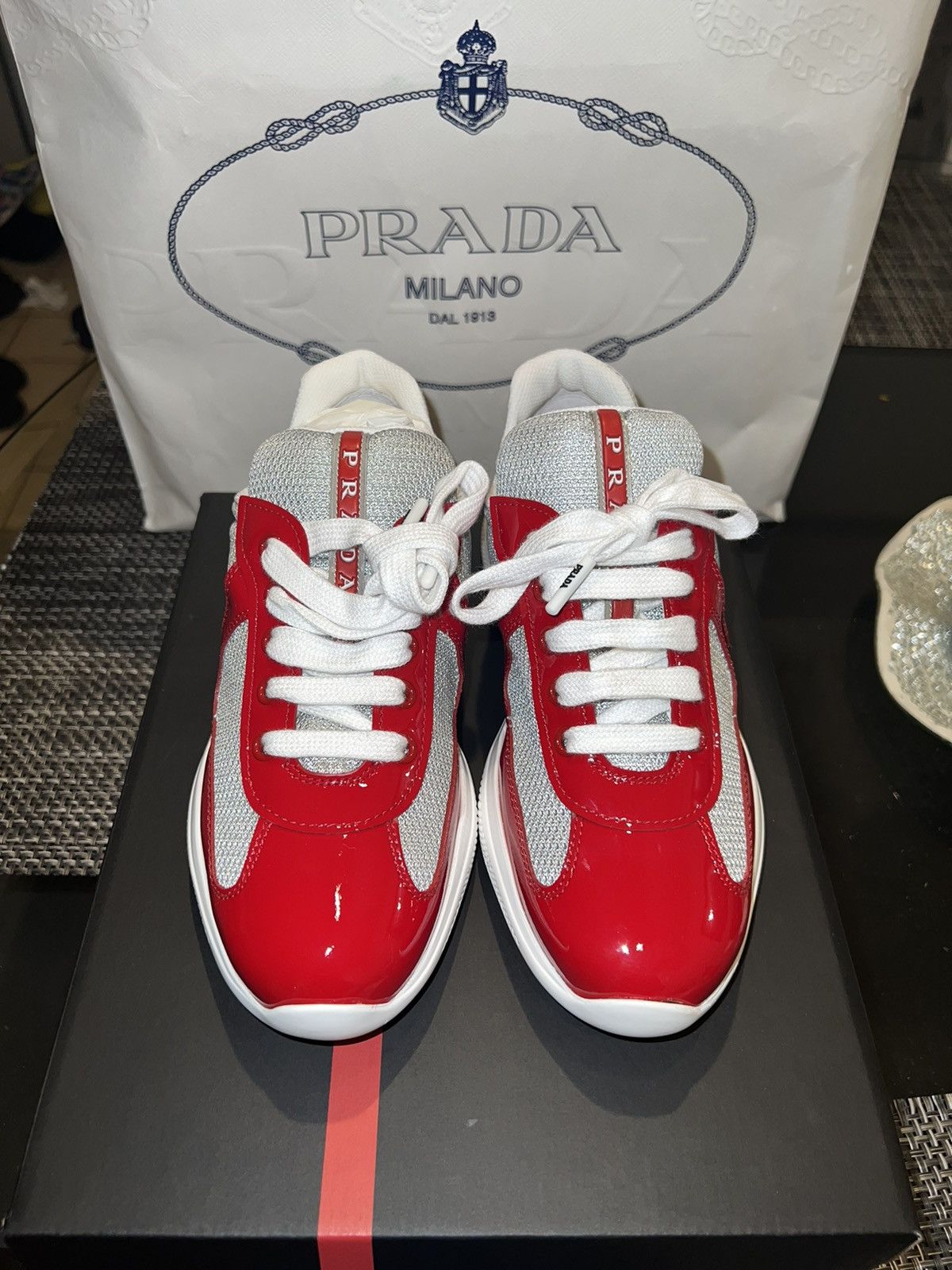 Prada Prada Red American Cup Sneaker Size 36.5 Grailed