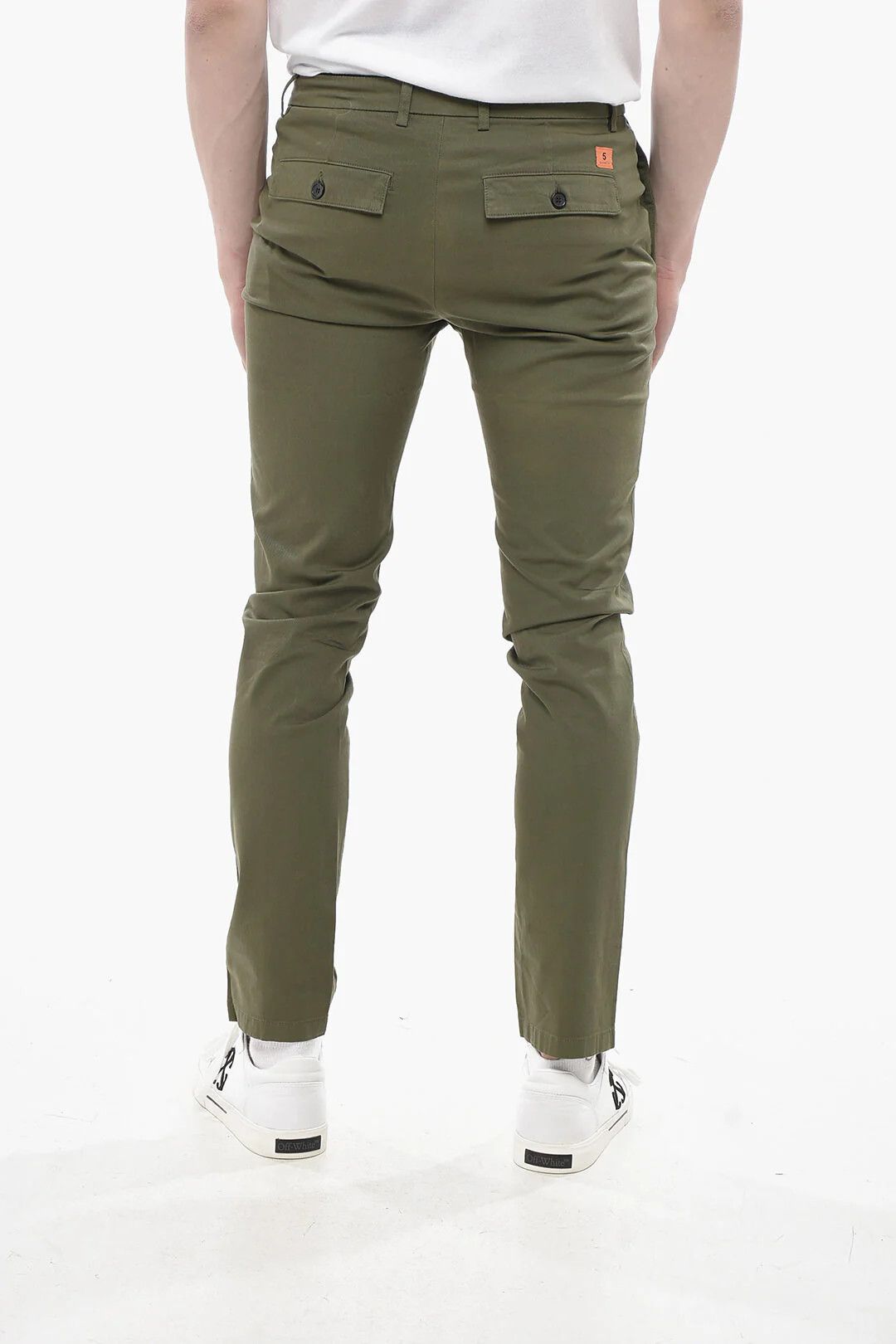 DEPARTMENT5 og1mm0326 Stretch Cotton Chino Pant in Military Green Size US 29 - 2 Thumbnail