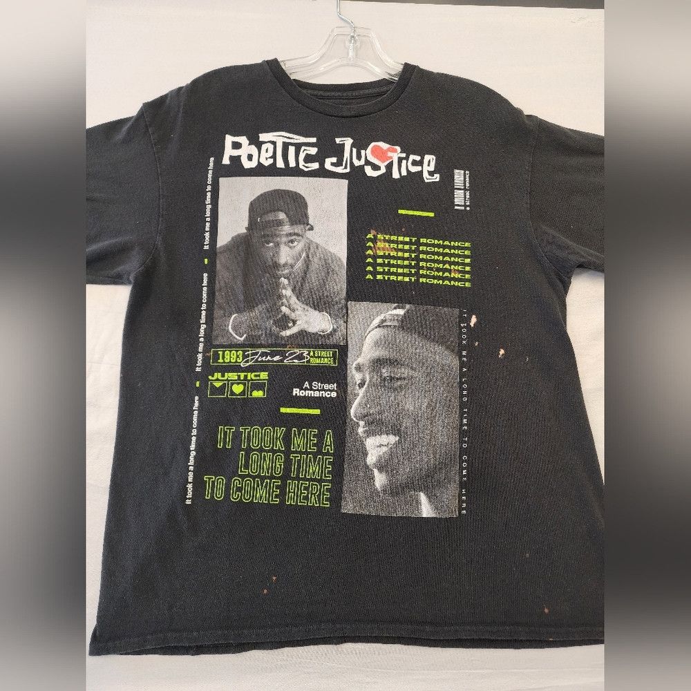 Chemistry Chemistry Faded Black "Poetic Justice" Tupac Graphic Shirt Size US M / EU 48-50 / 2 - 7 Thumbnail
