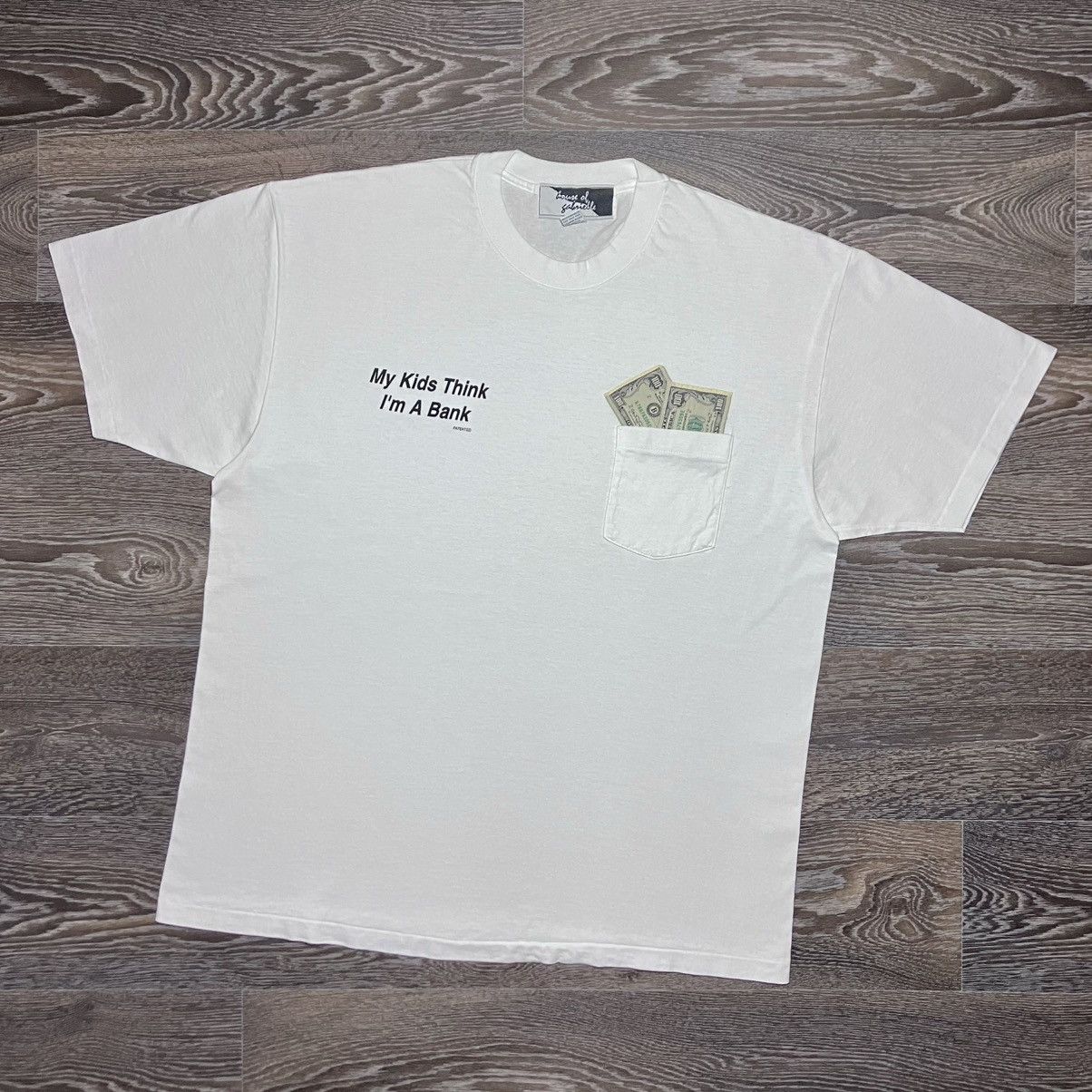 Other “MY KIDS THINK I’M A BANK” Pocket Dollar Embroidery T-shirt Size US XL / EU 56 / 4 - 1 Thumbnail