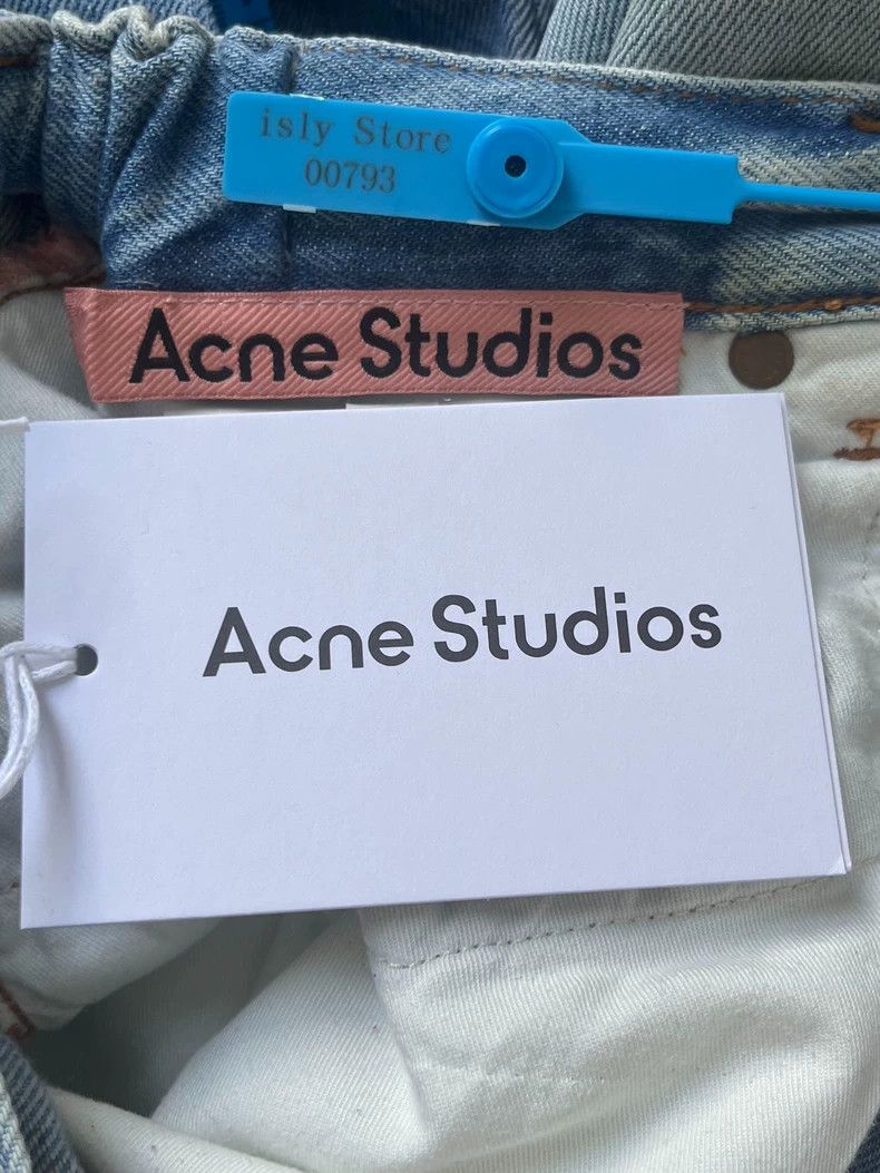 Acne Studios Loose-washed cotton zipper mid-waist straight