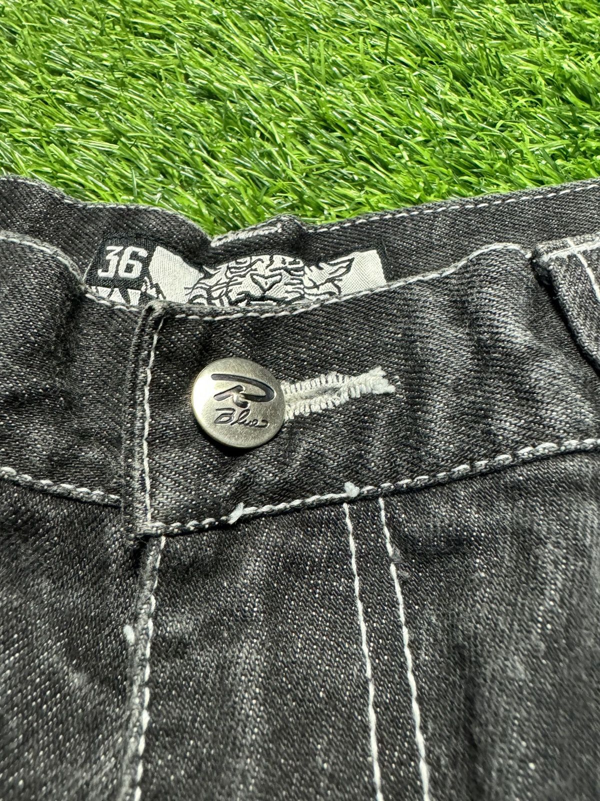 JNCO RAW BLUE - side stud baggy jeans Size US 33 - 8 Thumbnail