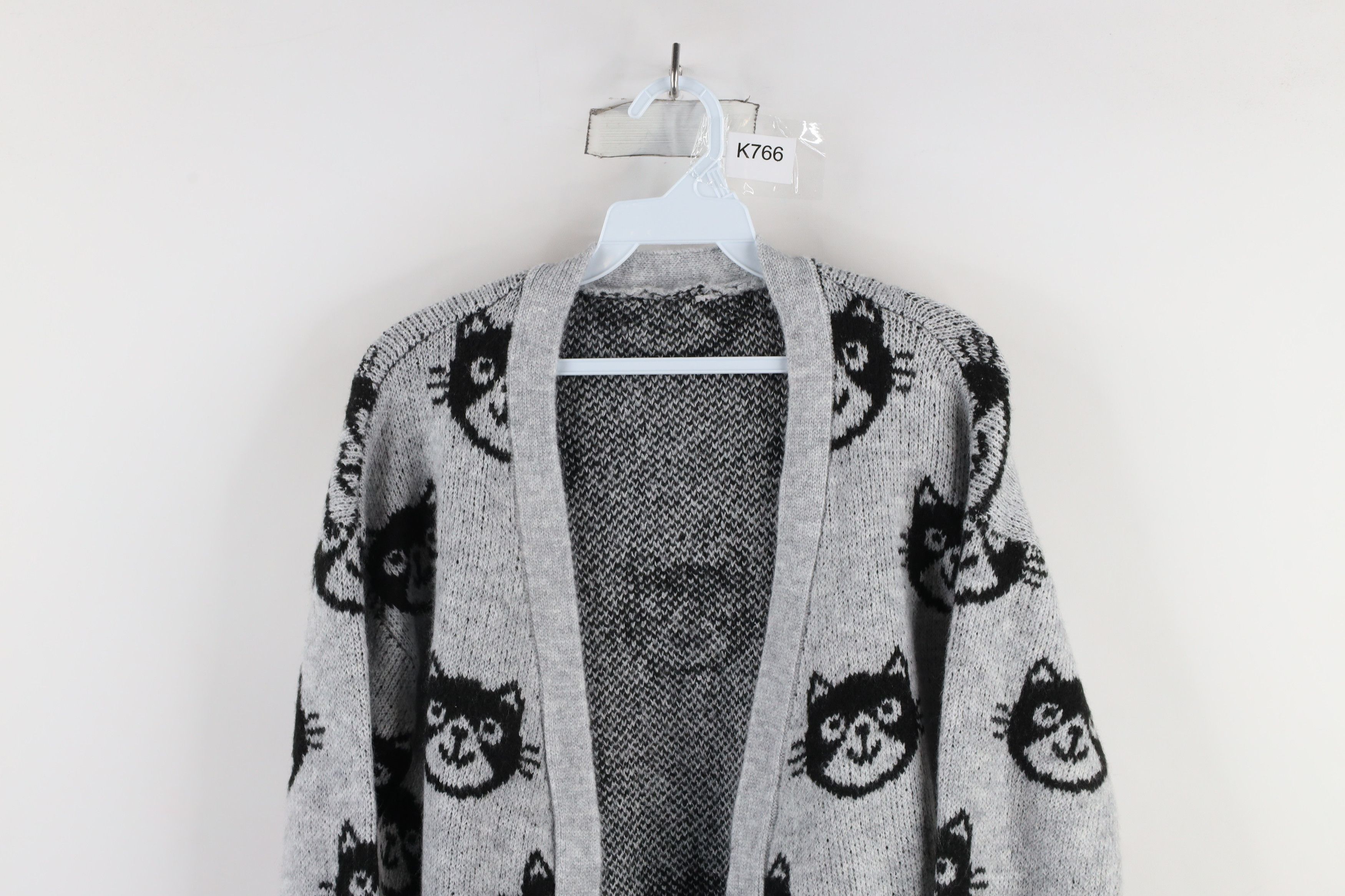 Vintage Vintage 90s Streetwear Print Open Front Cardigan Sweater Size M / US 6-8 / IT 42-44 - 2 Thumbnail