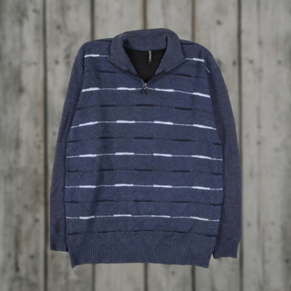 Vintage **VINTAGE TRUE ROCK XX-Large Navy Blue Half-Zip Sweater** User: Vintage True Rock XX-Large Navy Blue Half-Zip Sweater Size XXL / US 16-18 / IT 52-54 - 1 Thumbnail