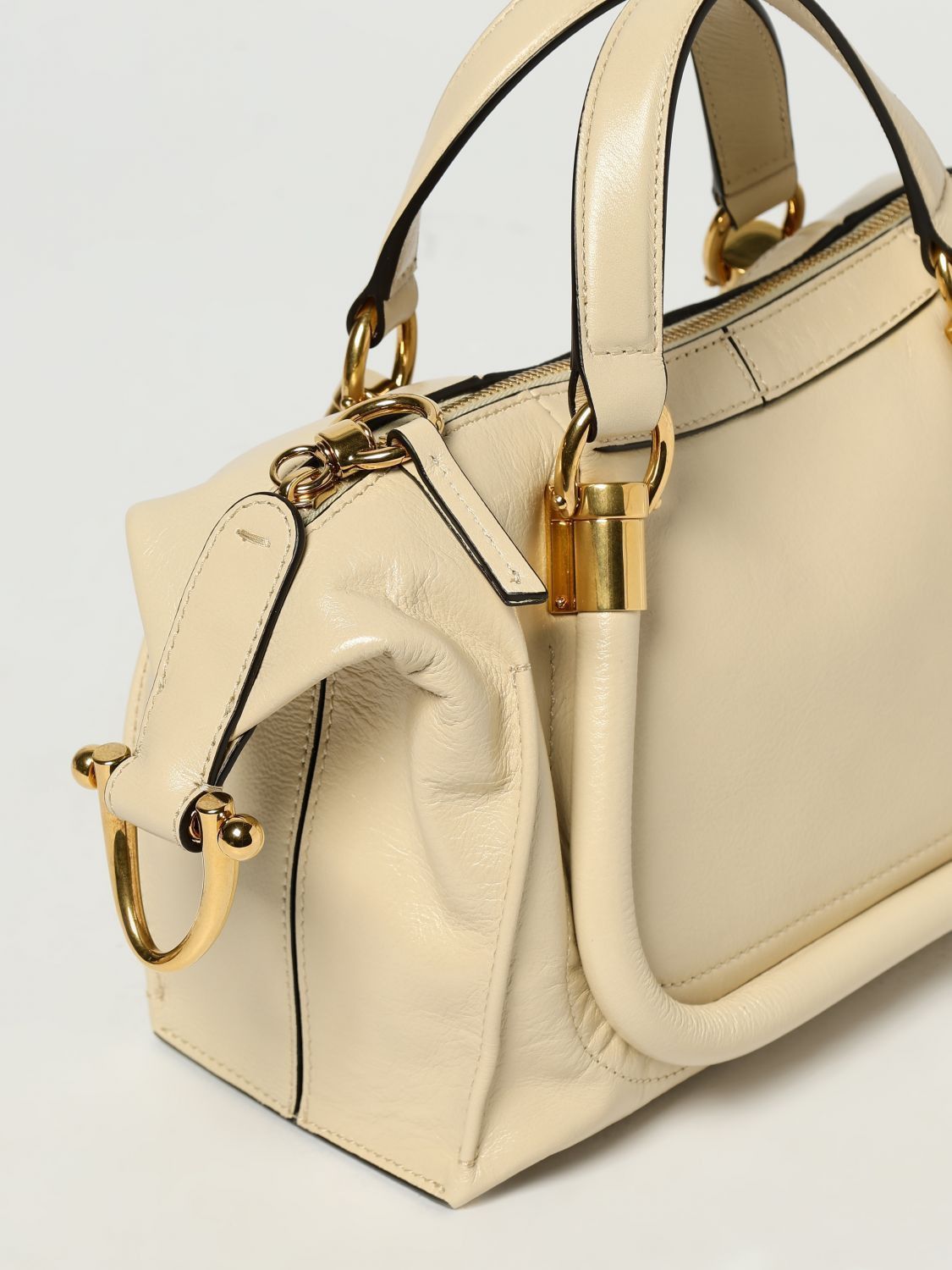 Chloe o1loc1c11025 Size: OS / Small Paraty Double Carry Bag Beige Size ONE SIZE - 4 Thumbnail