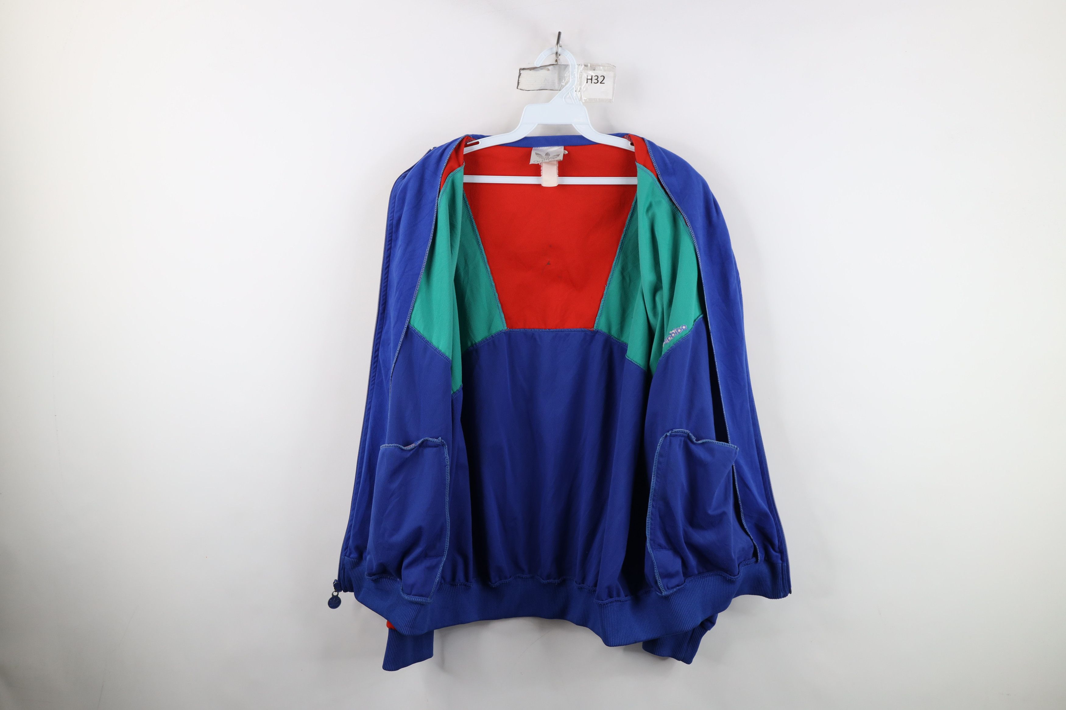 Adidas Vintage 80s 90s Adidas Block Velour Velvet Track Jacket Size US XXL / EU 58 / 5 - 12 Thumbnail