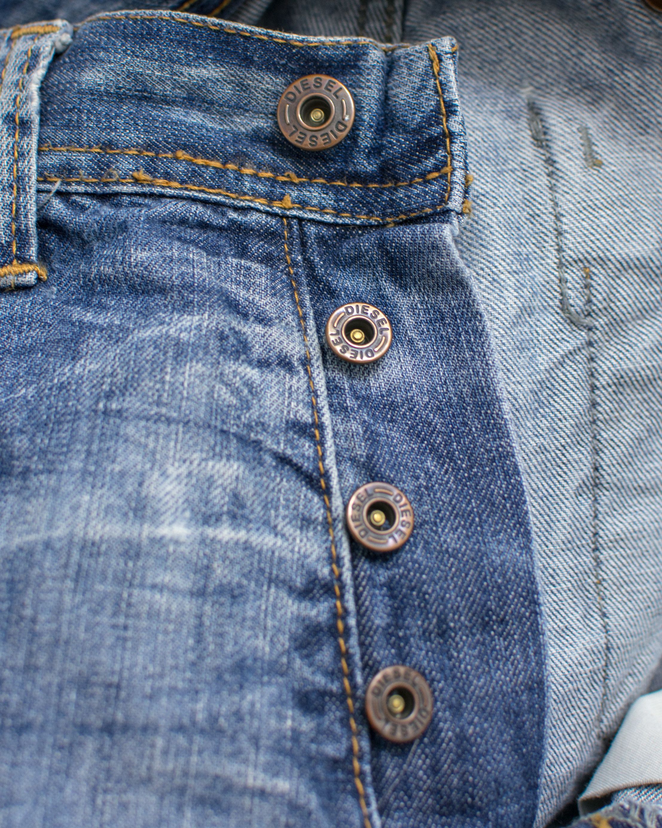 Diesel × Vintage Diesel Ripped Jeans Camo Inserts – W32 Straight Leg Y2K Size US 32 / EU 48 - 8 Thumbnail