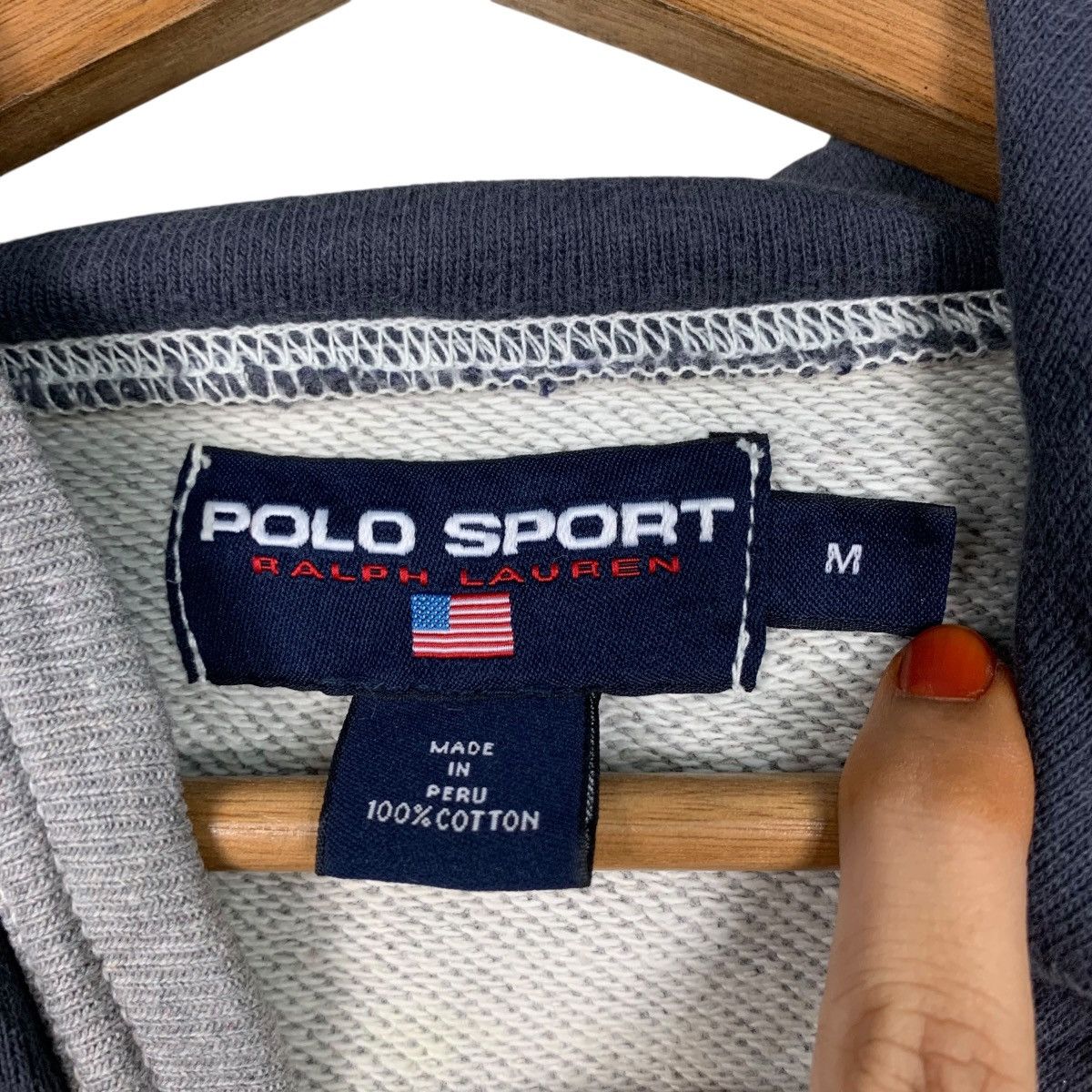 Polo Ralph Lauren Vintage POLO SPORT RL Half Zip Pullover Hoodies #3621-C165 Size US M / EU 48-50 / 2 - 11 Thumbnail