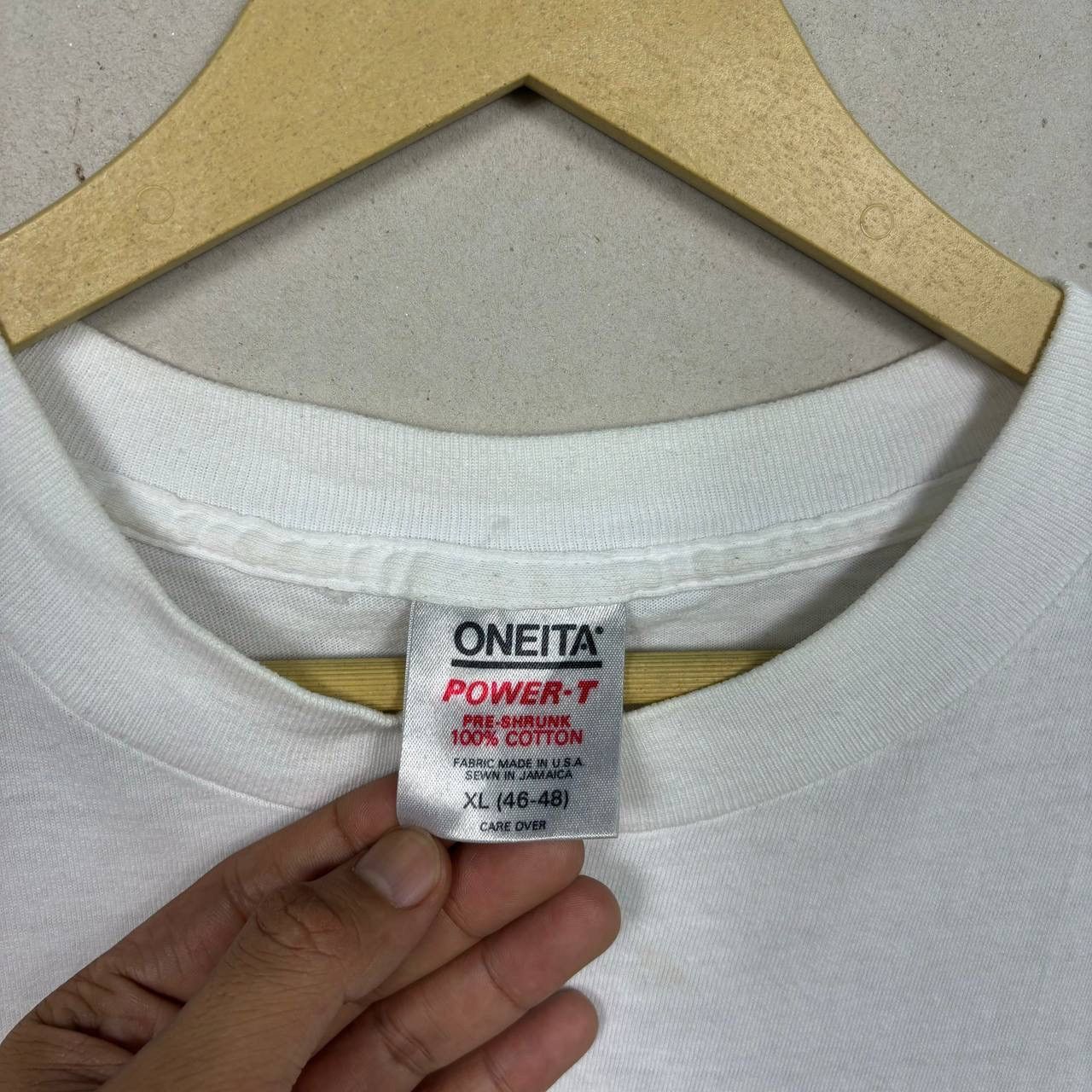 Vintage Vtg 90s Oneita “CLINT” Box Logo XL Single Stitch Streetwear Size US XL / EU 56 / 4 - 5 Thumbnail