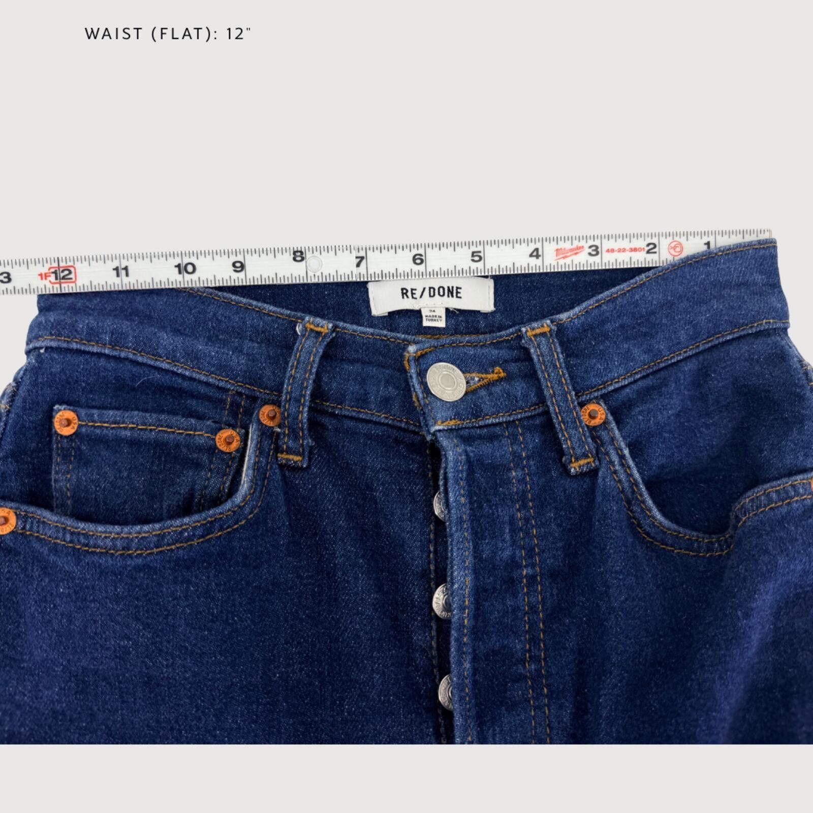 RE/DONE RE/DONE 70s Ultra High Rise Stove Pipe Jeans 24 Size 24" / US 00 / IT 34 - 6 Thumbnail