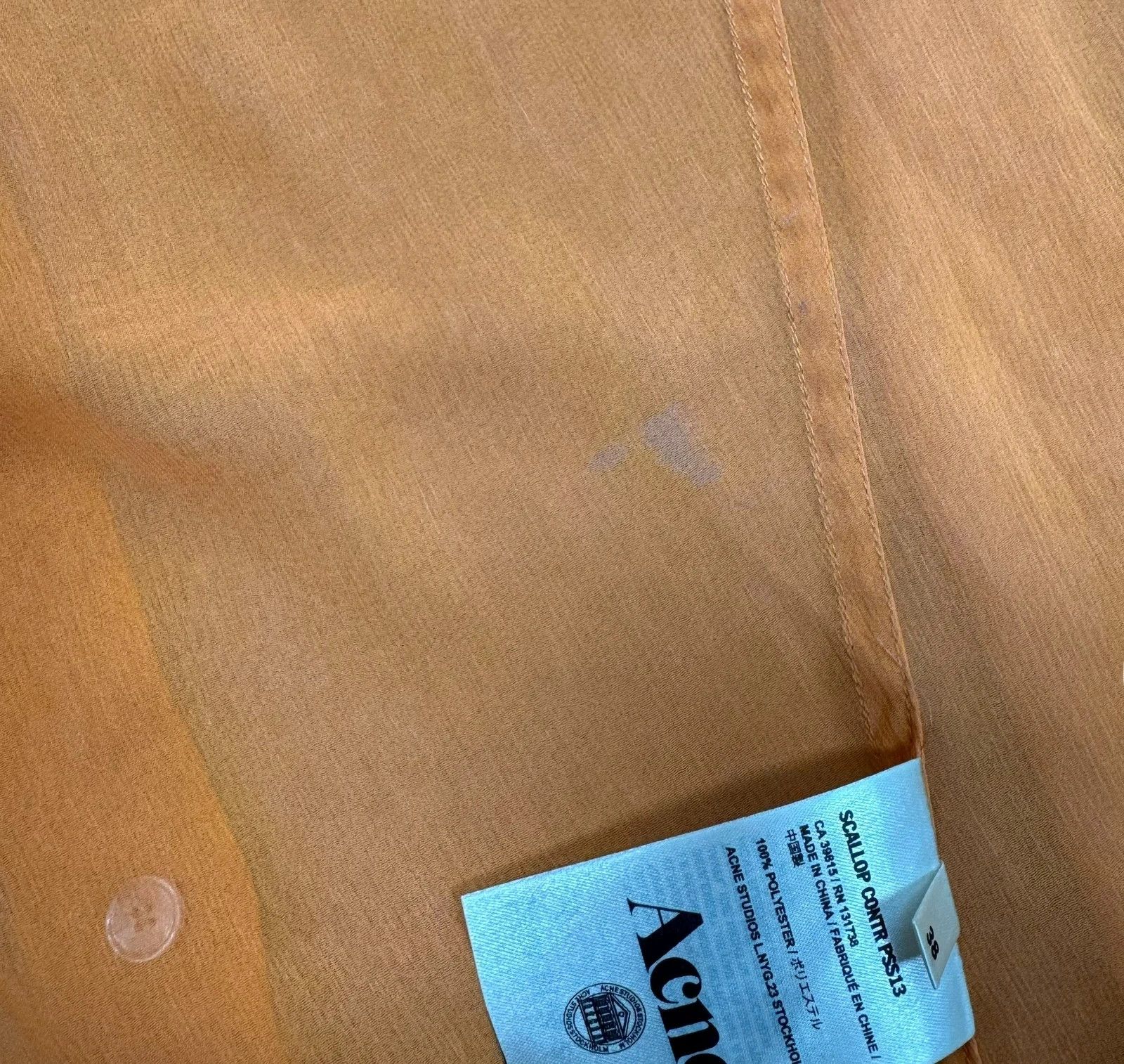 Acne Studios Acne Transparent Blouse Sleeveless size 38 Size S / US 4 / IT 40 - 10 Thumbnail