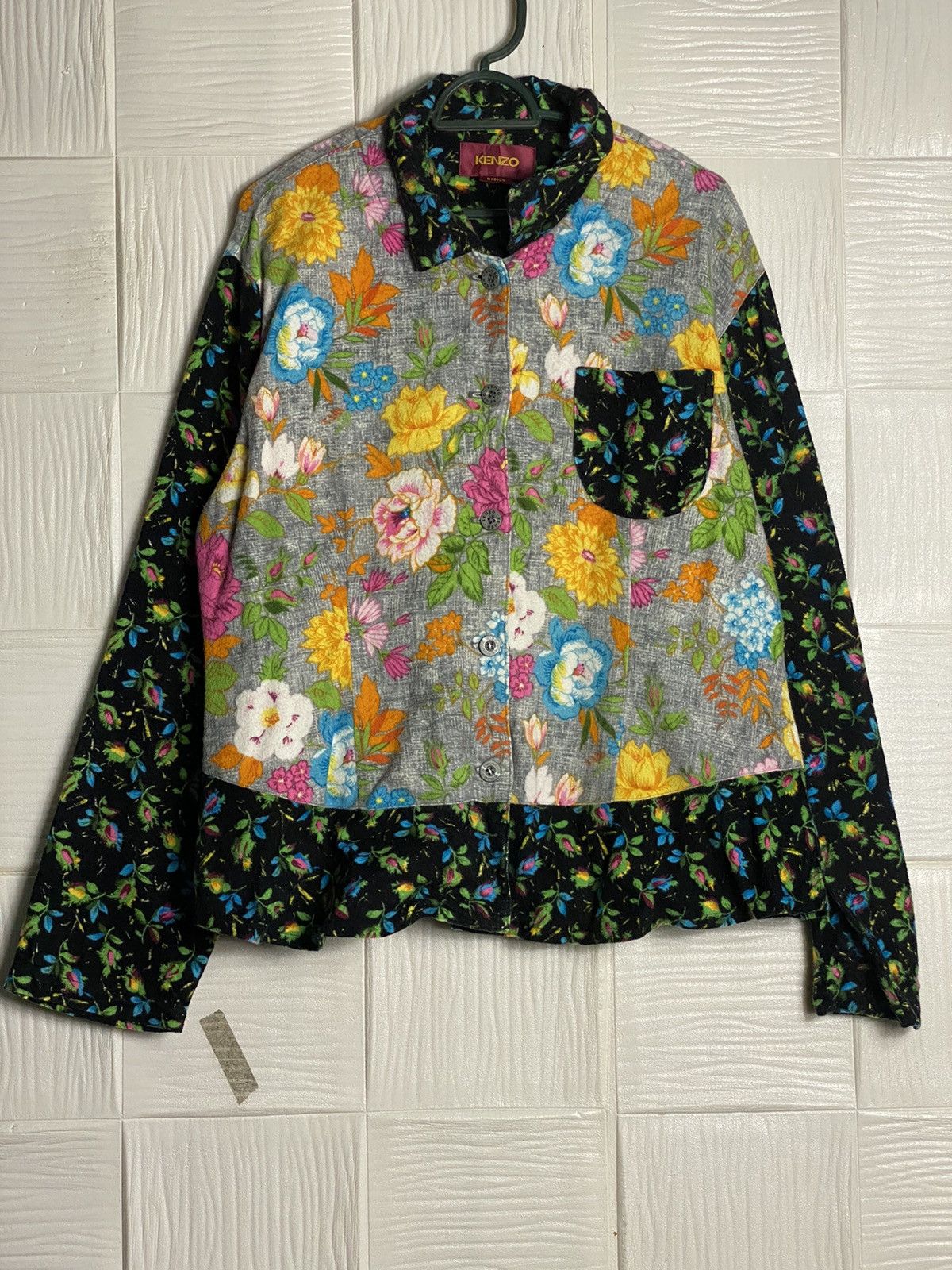 Kenzo × Vintage Kenzo flowers printed button up Size M / US 6-8 / IT 42-44 - 1 Thumbnail