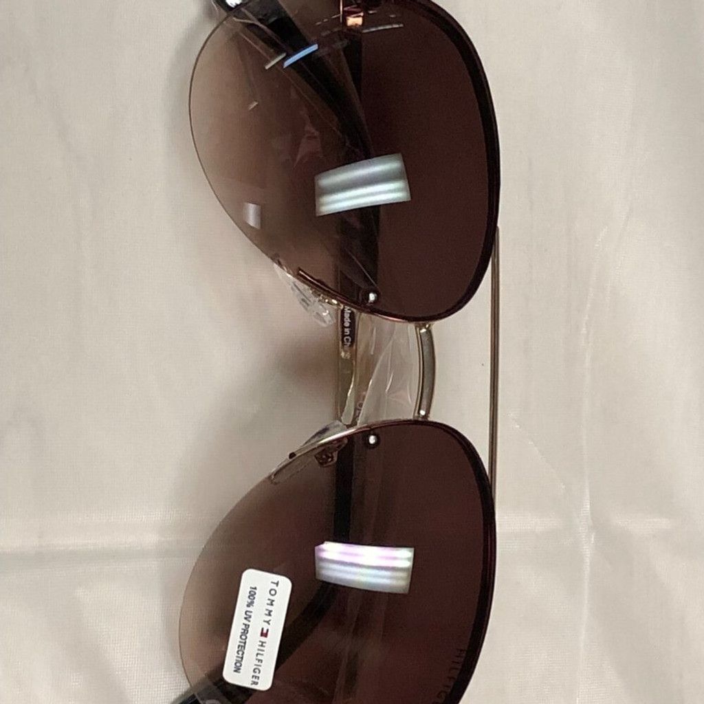 Tommy Hilfiger Tommy Hilfiger Gold & Brown Aviator Frame Sunglasses Size ONE SIZE - 2 Thumbnail
