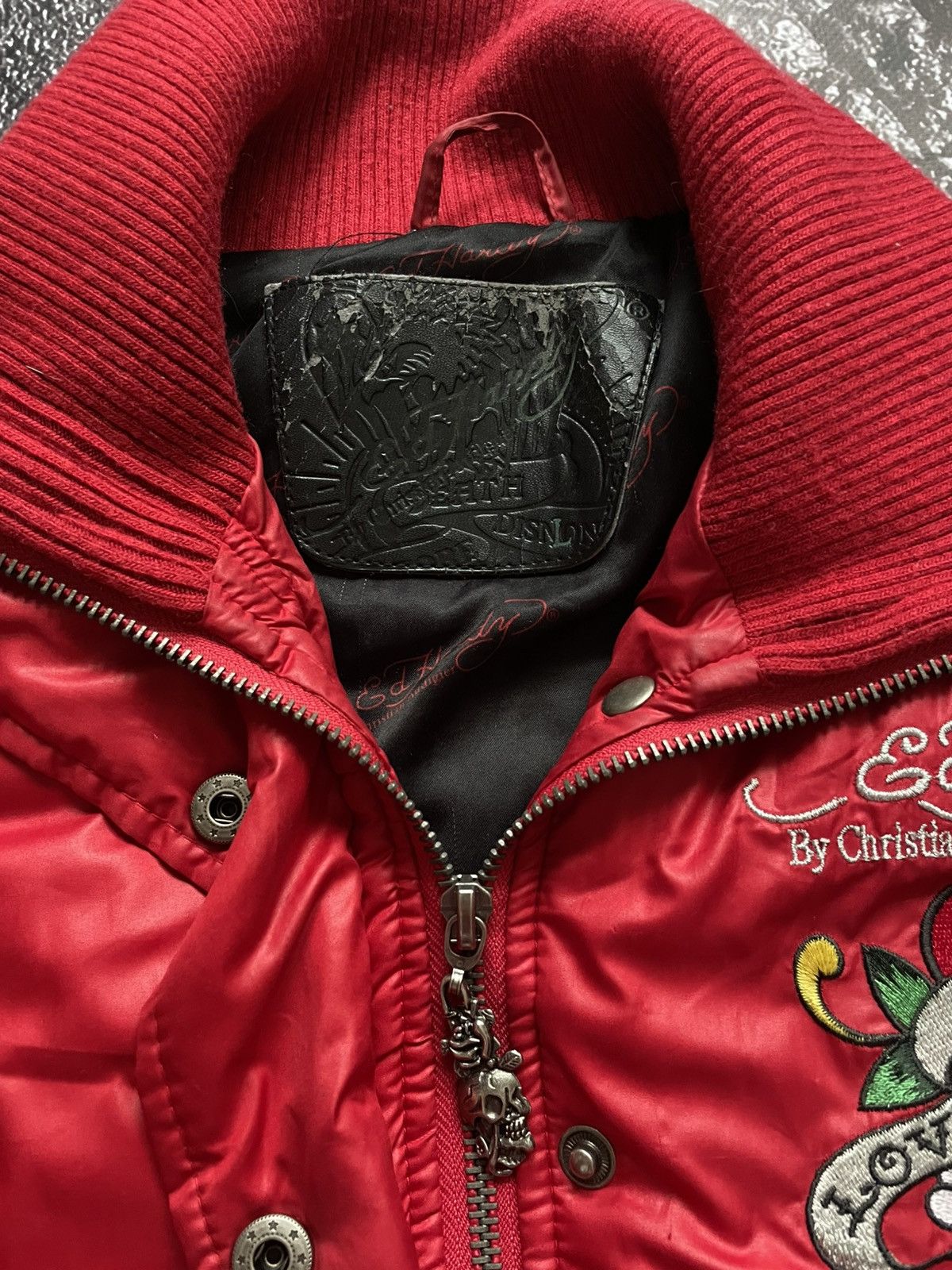 Ed Hardy Vintage Y2K Ed Hardy bomber jacket by Christian Audigier Size L / US 10 / IT 46 - 5 Thumbnail