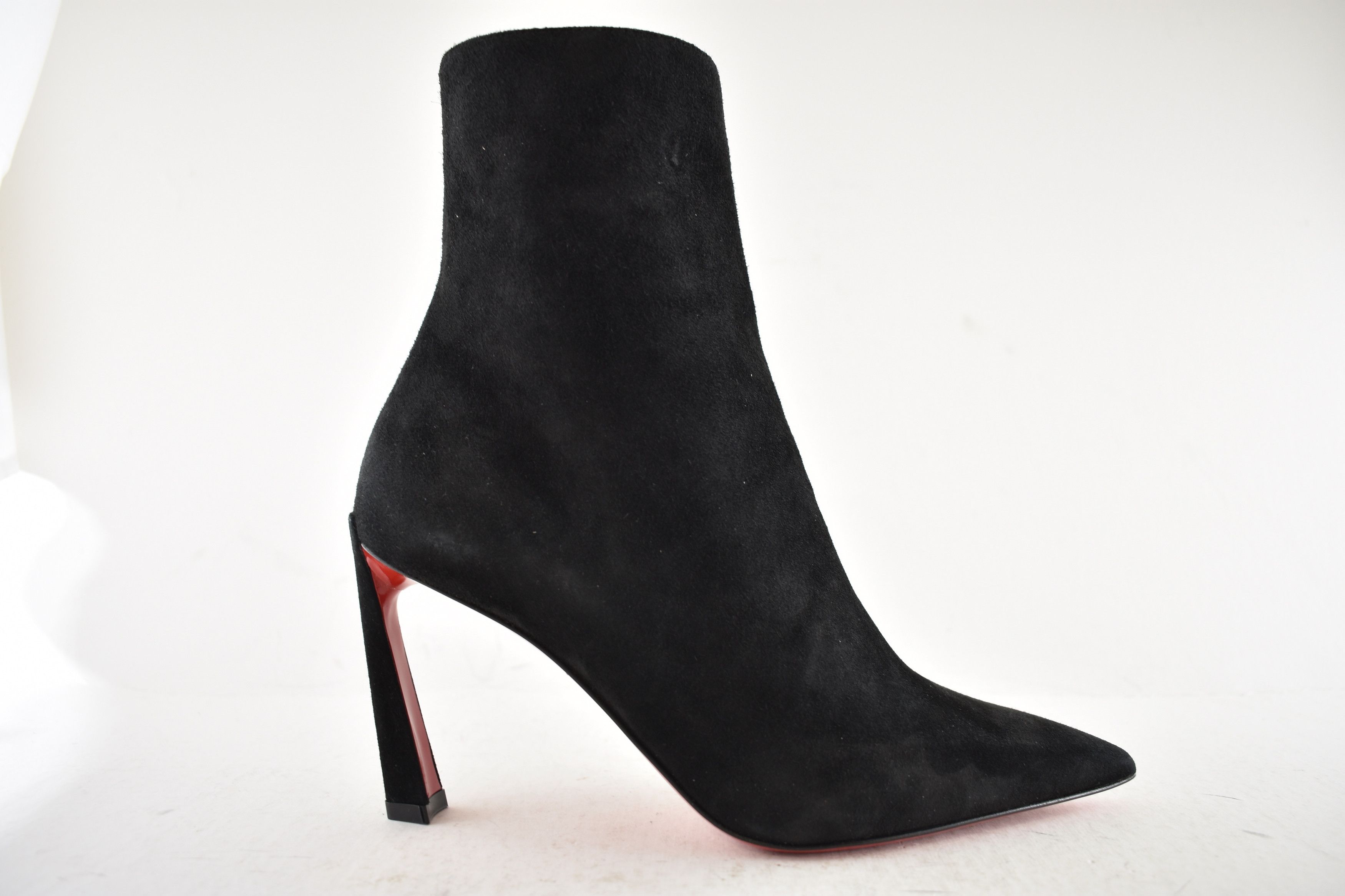 Christian Louboutin Condora Booty 85 Black Suede Pointed Ankle Heel Boot 36.5 Size US 6.5 / IT 36.5 - 2 Thumbnail