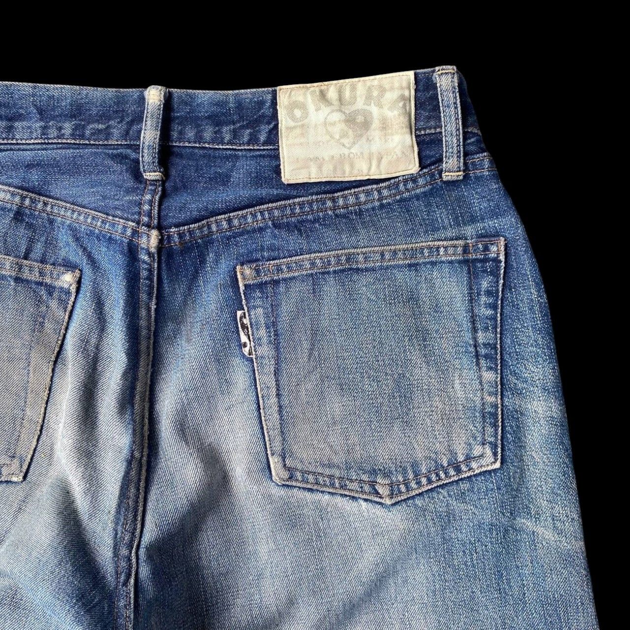 Okura VINTAGE OSAKA OKURA IRON HR MARKETT SELVEDGED DISTRESSED Size US 30 / EU 46 - 9 Thumbnail