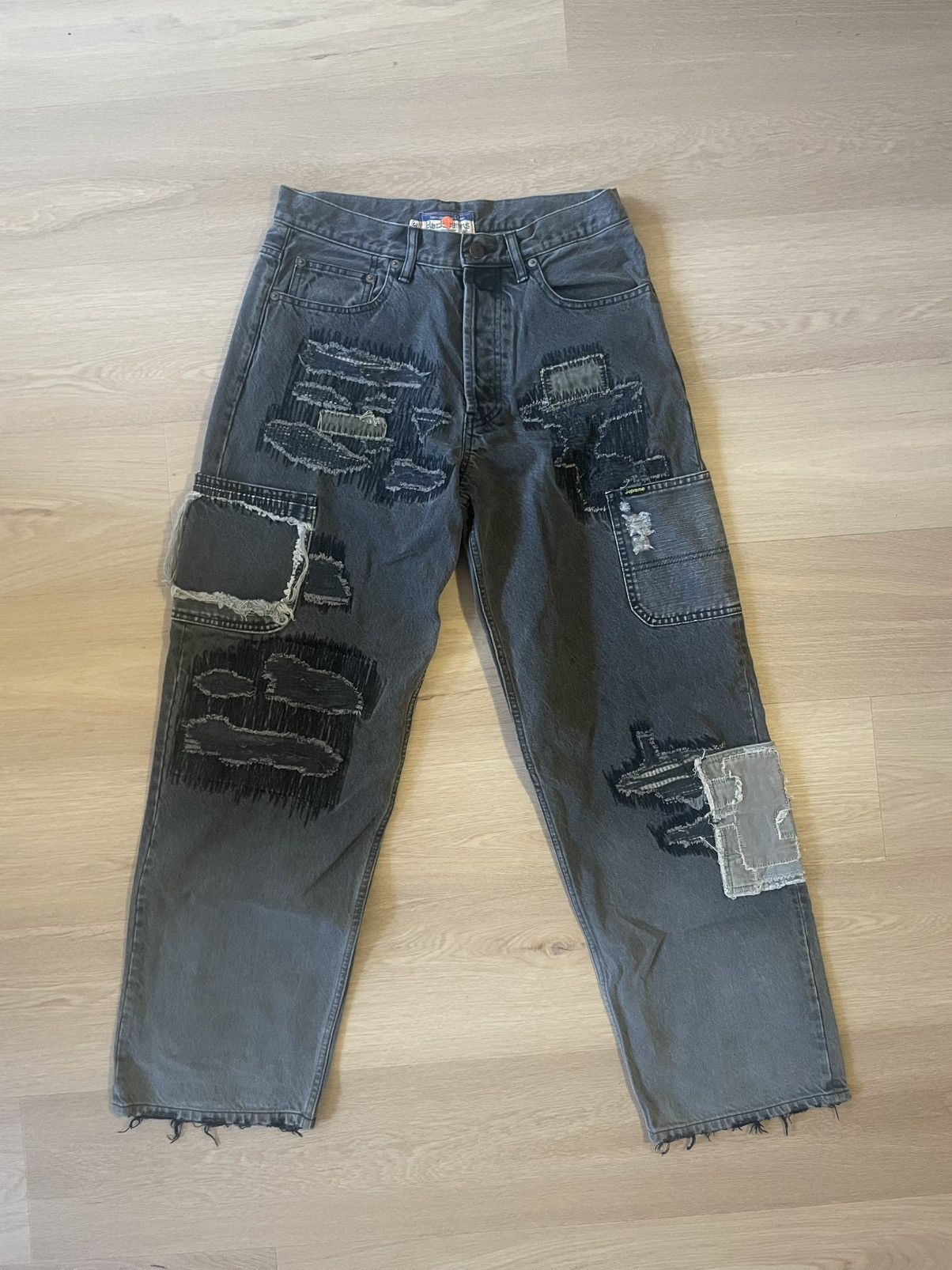 Supreme Blackmeans Mended Loose Fit Jeans