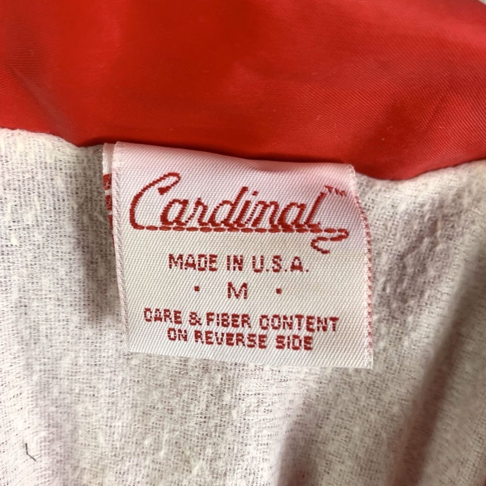 Vintage VINTAGE Cardinal Jacket Mens Medium Red Satin Button Snap Made in USA 80s Raybestos Size US M / EU 48-50 / 2 - 2 Thumbnail