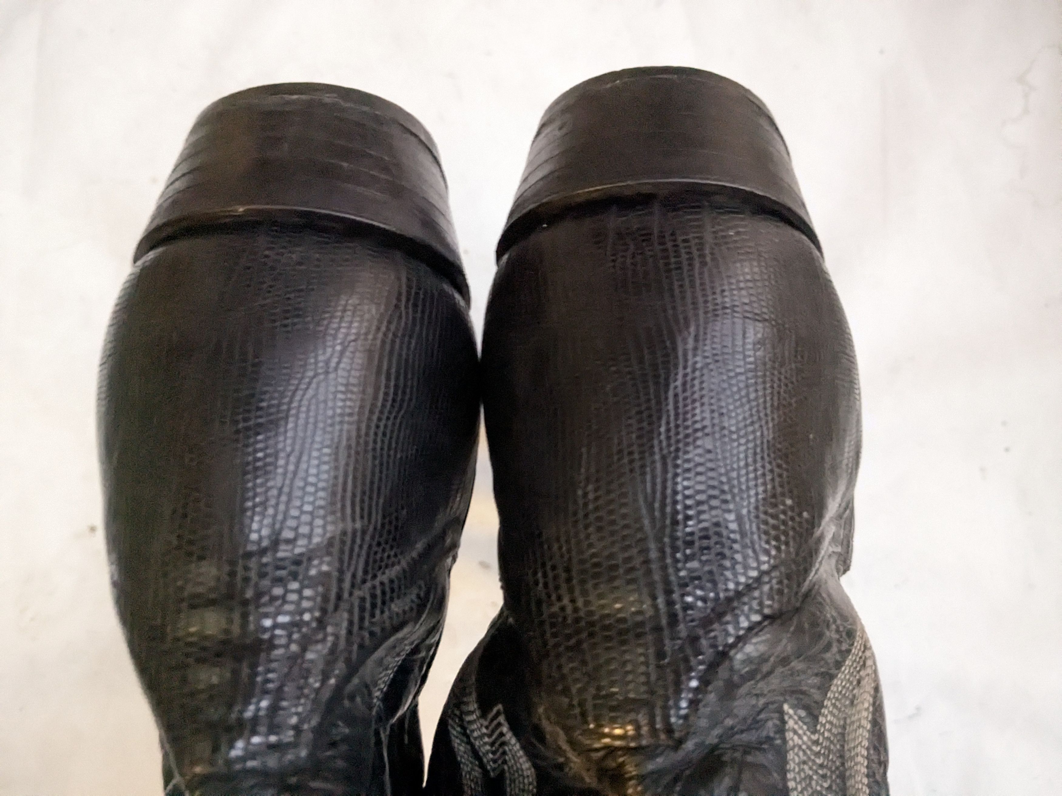 Tony Lama Tony Lama Cowboy Boots Black Lizard Leather 9 EE Wide Size US 9 / EU 42 - 9 Thumbnail