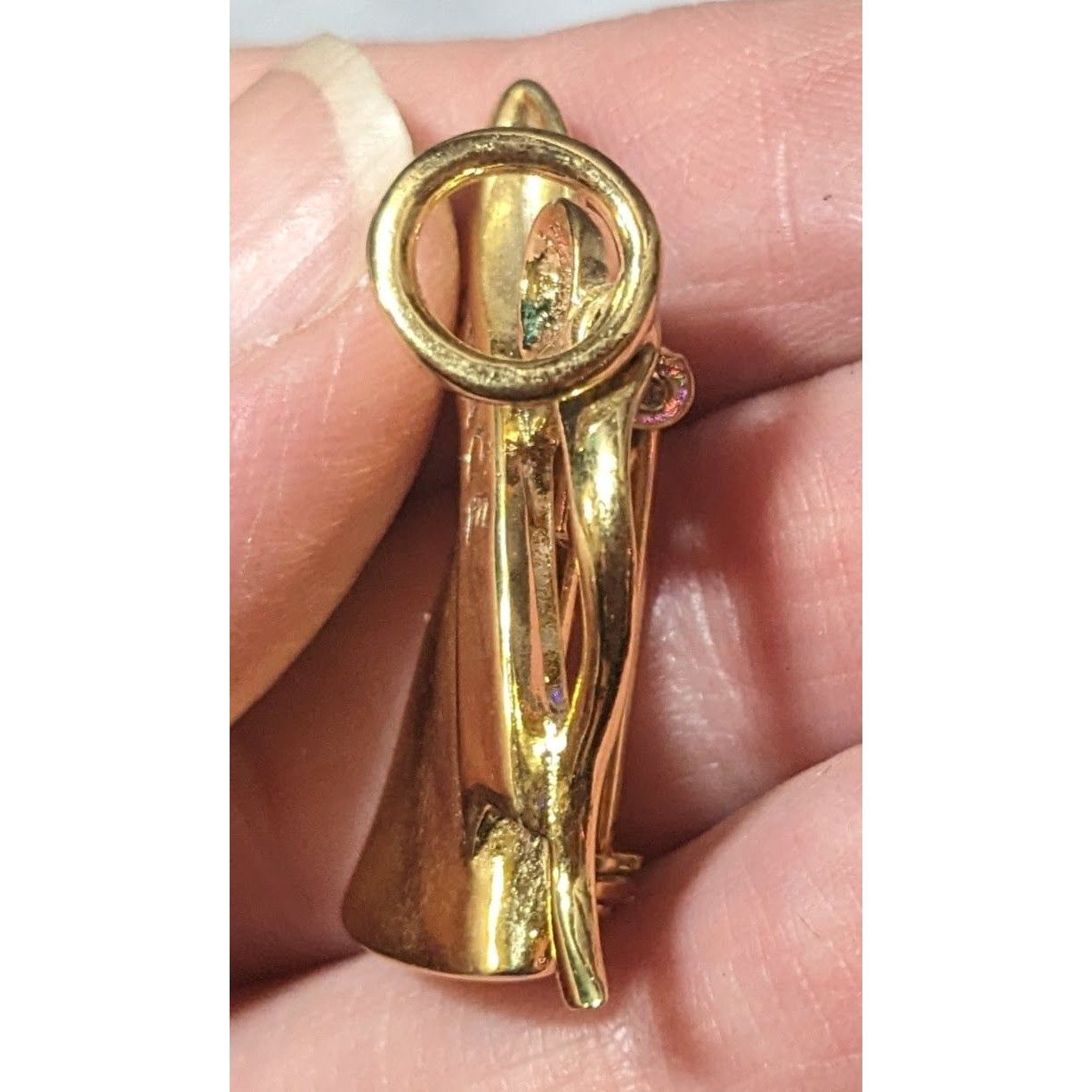 Other Peace Angel With Sash And Halo Gold Tone Brooch Size ONE SIZE - 4 Thumbnail