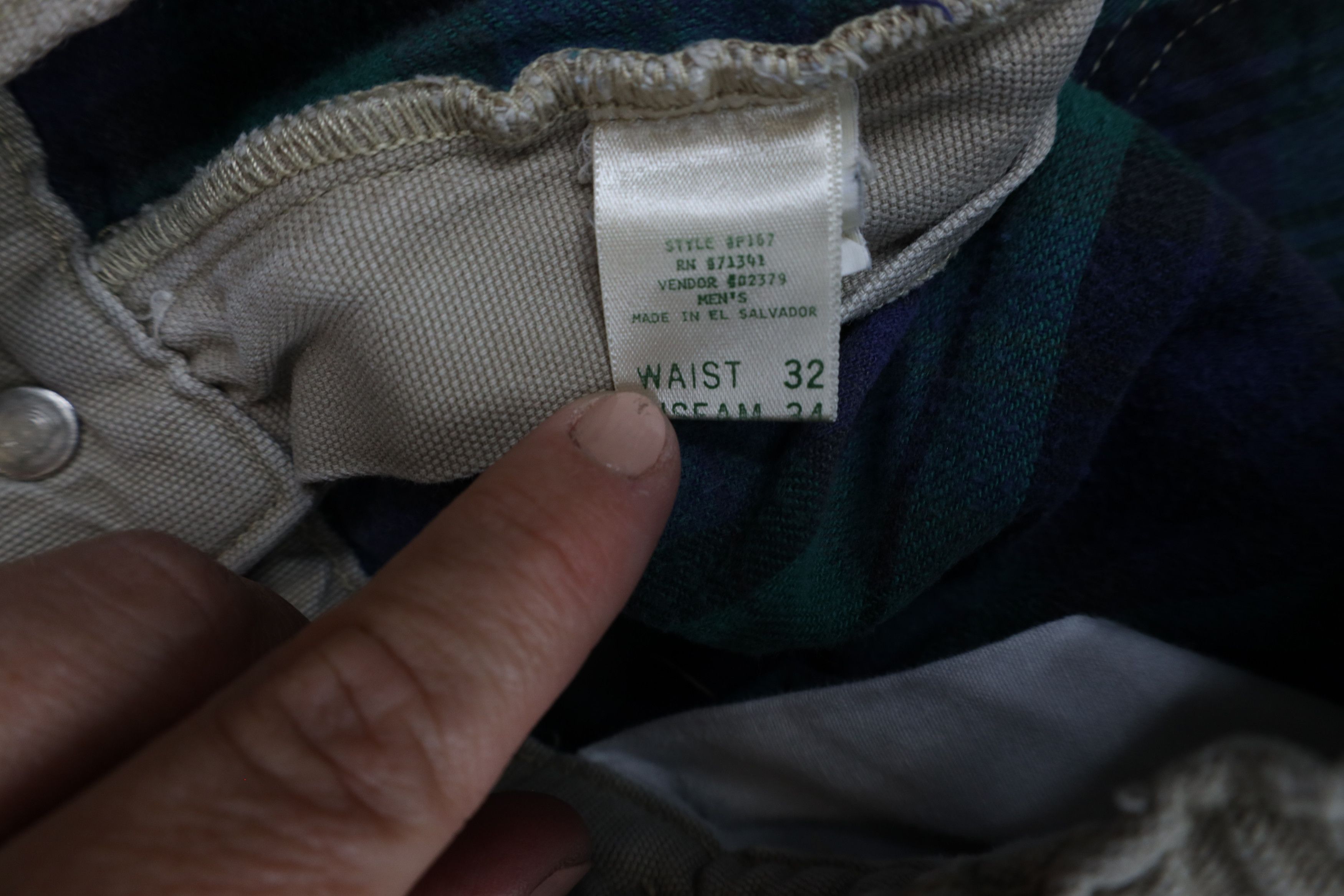 L.L. Bean × Vintage Vintage 90s LL Bean Flannel Lined Pathfinder Canvas Pants Size US 32 / EU 48 - 7 Thumbnail