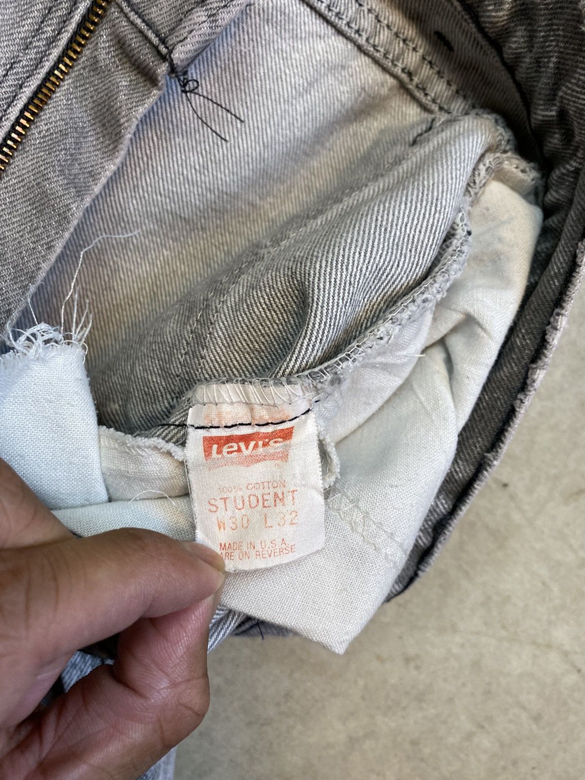 Levi's × Vintage Vintage Levis 705 Jeans Student Fit 29 x 27 Made In Usa Size 29" - 4 Thumbnail