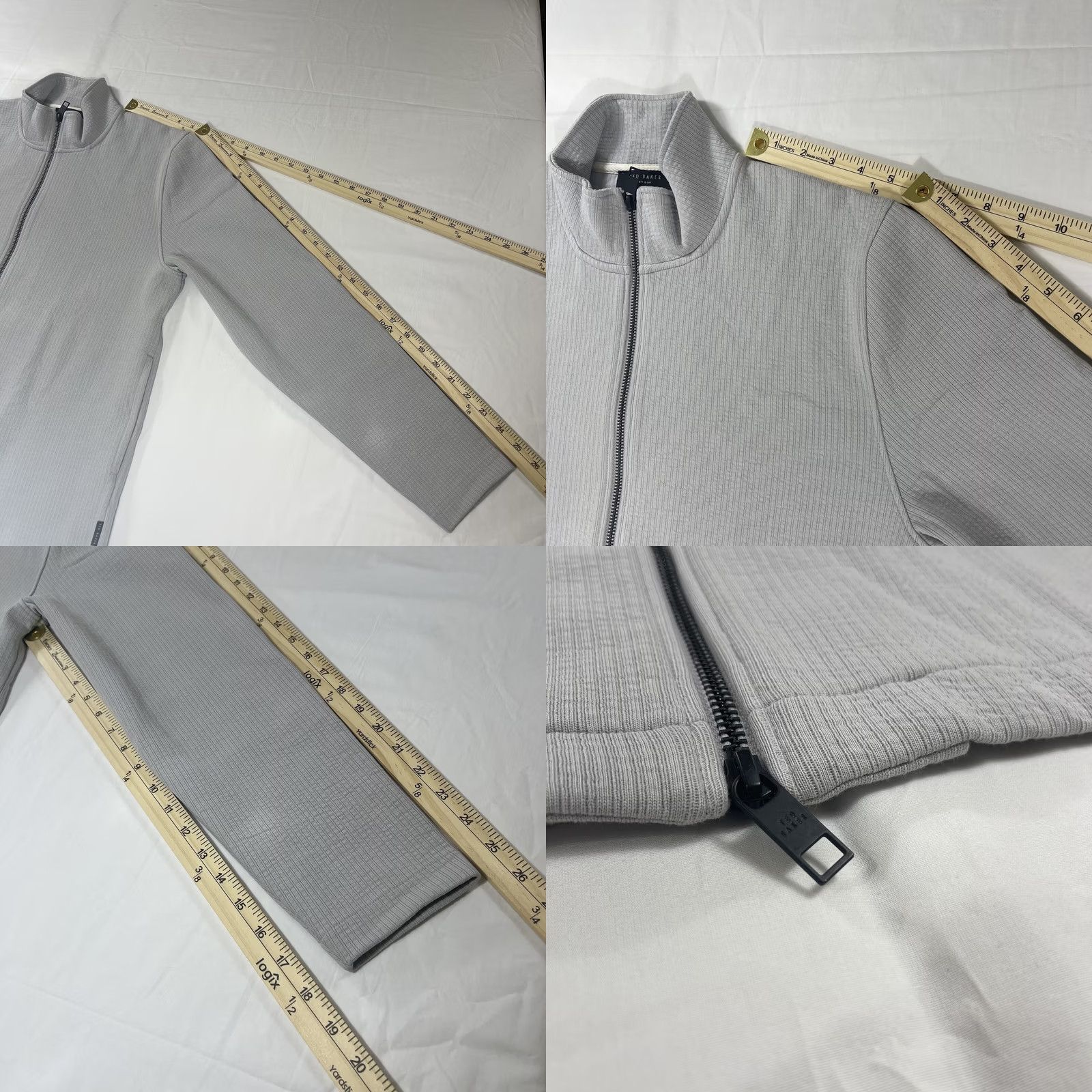 Ted Baker Ted Baker London Men's Bomber Jacket Full Zip Gray Sz 4" Size US S / EU 44-46 / 1 - 8 Thumbnail