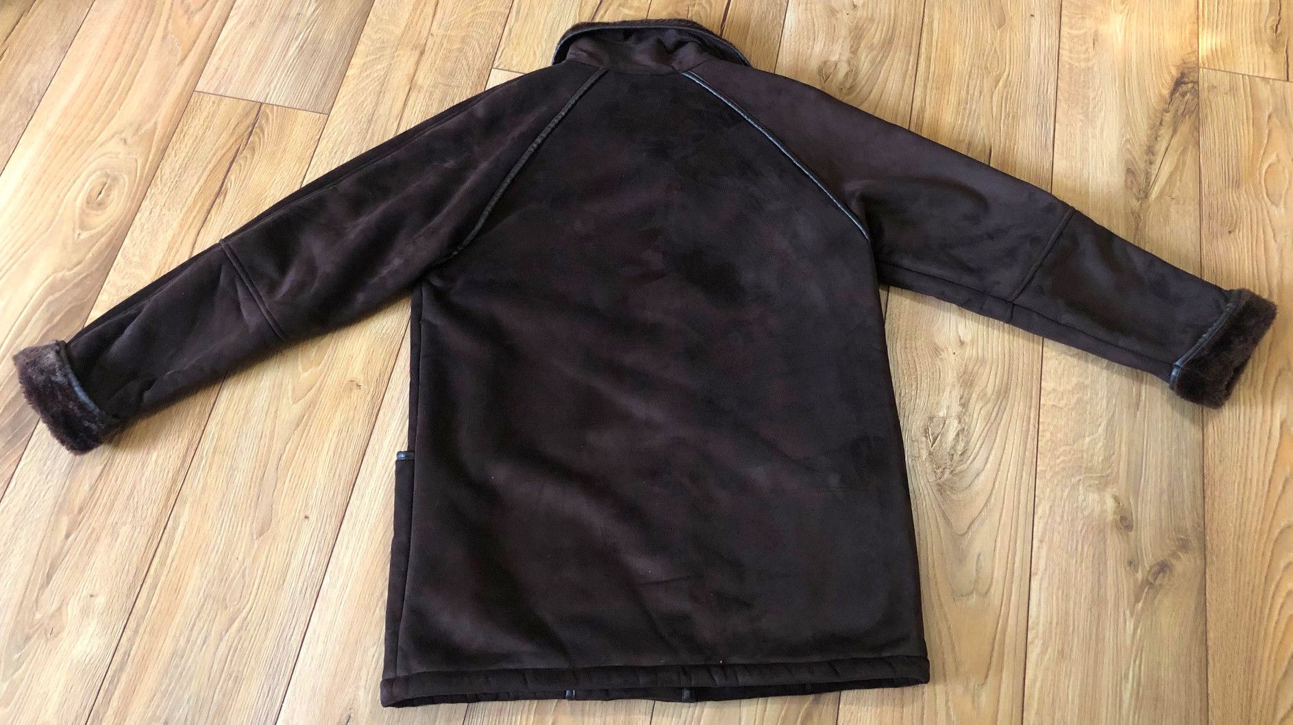 Other Women's jacket brown chocolate XL/2XL suede + fur Size XXL / US 16-18 / IT 52-54 - 5 Thumbnail