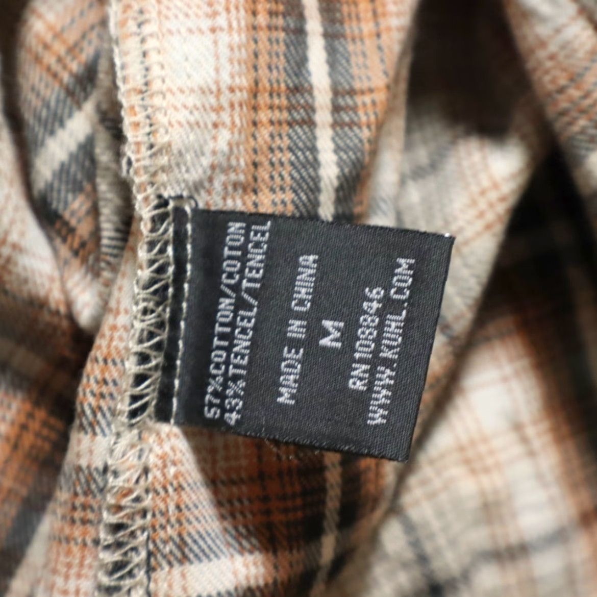 Vintage Kuhl Button Up Shirt Flannel Cotton Blend Plaid Brown Men's M Size US M / EU 48-50 / 2 - 6 Thumbnail