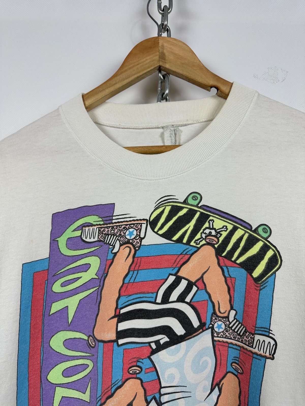 Vintage 1992 Vintage Eat Concrete Cairns Skate Single Stitch T-Shirt Size US M / EU 48-50 / 2 - 6 Thumbnail