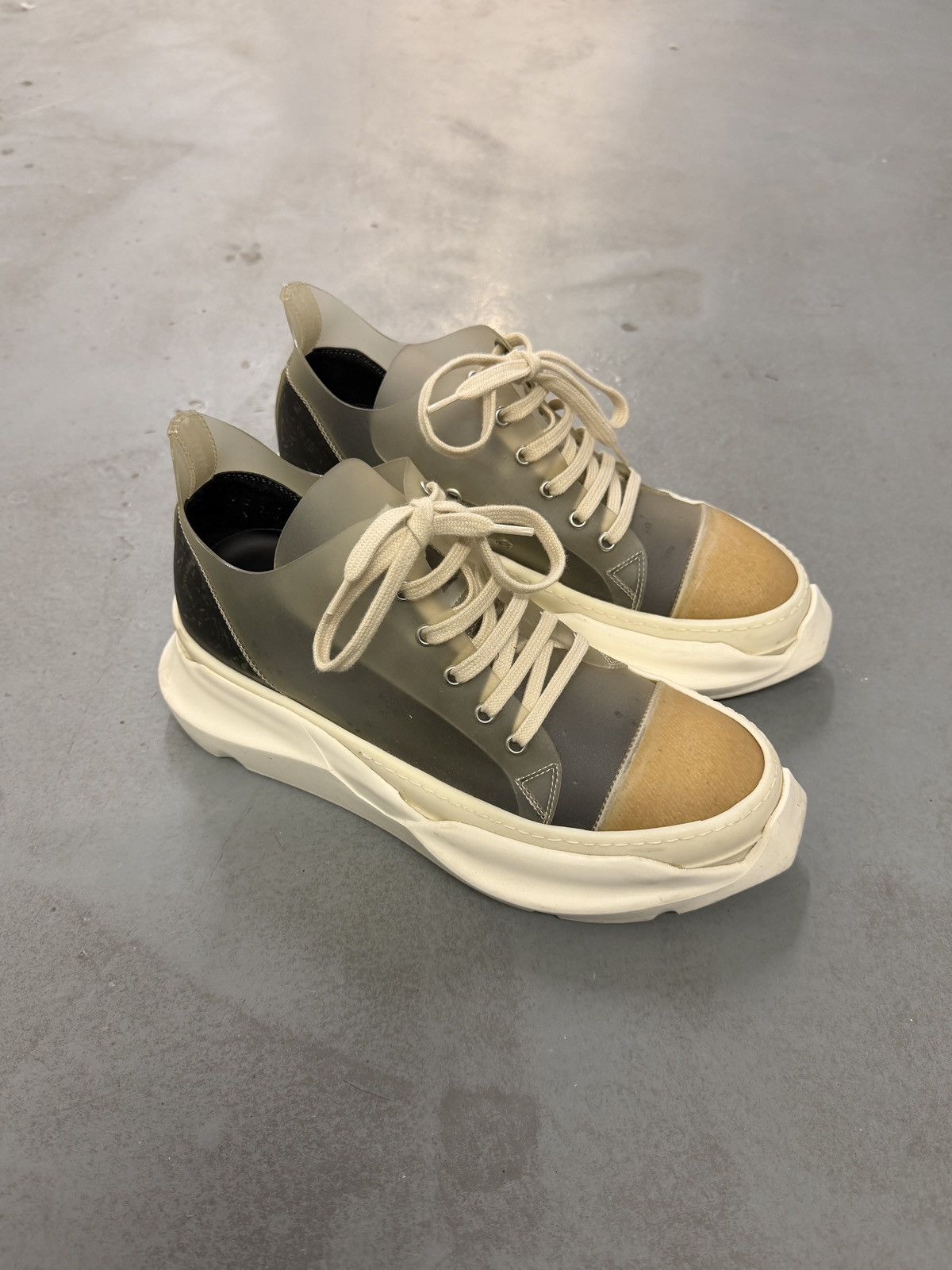 Rick Owens Drkshdw Rick Owens Drkshdw Transparent Abstract Low Sneakers Size US 8 / EU 41 - 1 Thumbnail