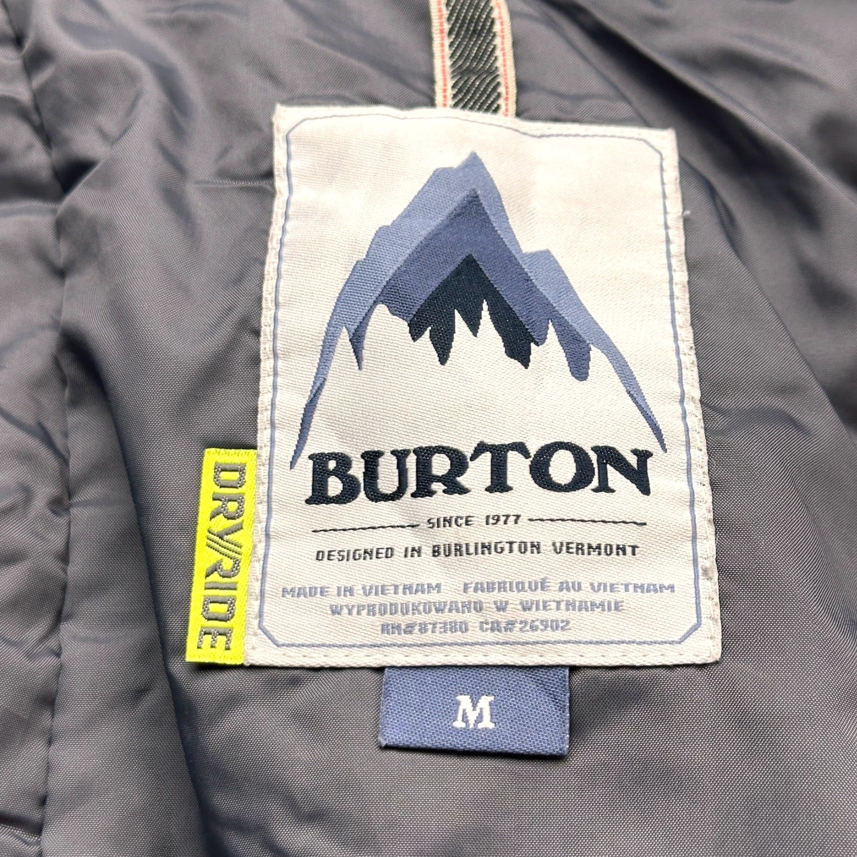 Burton Burton Jacket Mens Medium Hooded DryRide Thermolite Gray Insulated Ski Jacket Size US M / EU 48-50 / 2 - 2 Thumbnail