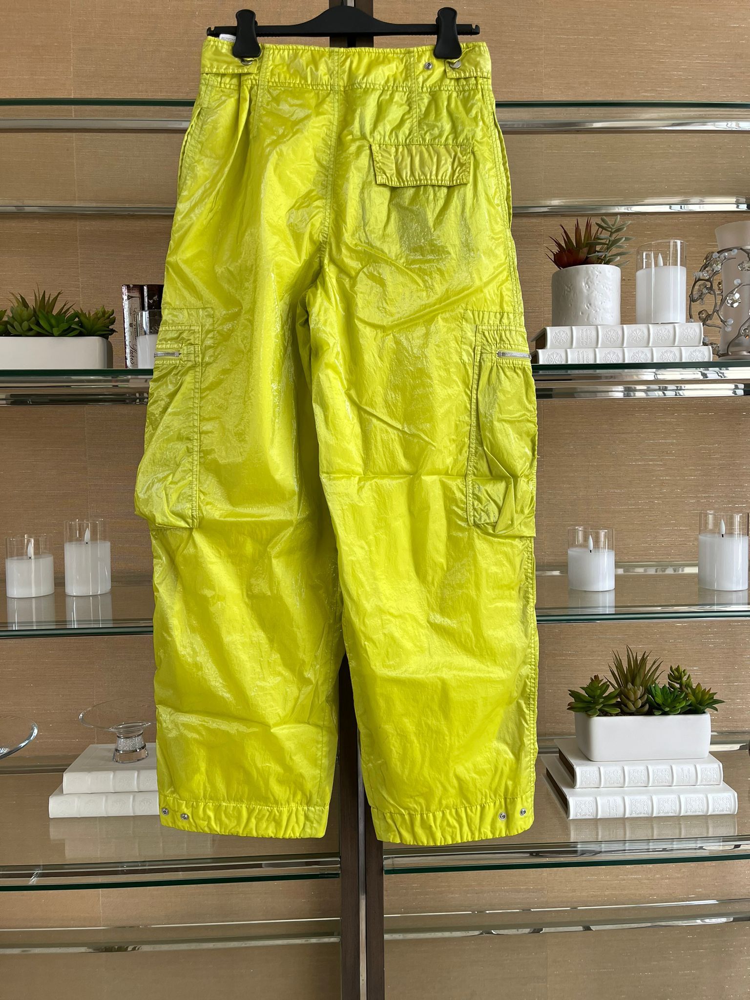 Bottega Veneta Multi Zip Cargo Pants in Acid Yellow Size US 30 / EU 46 - 13 Thumbnail