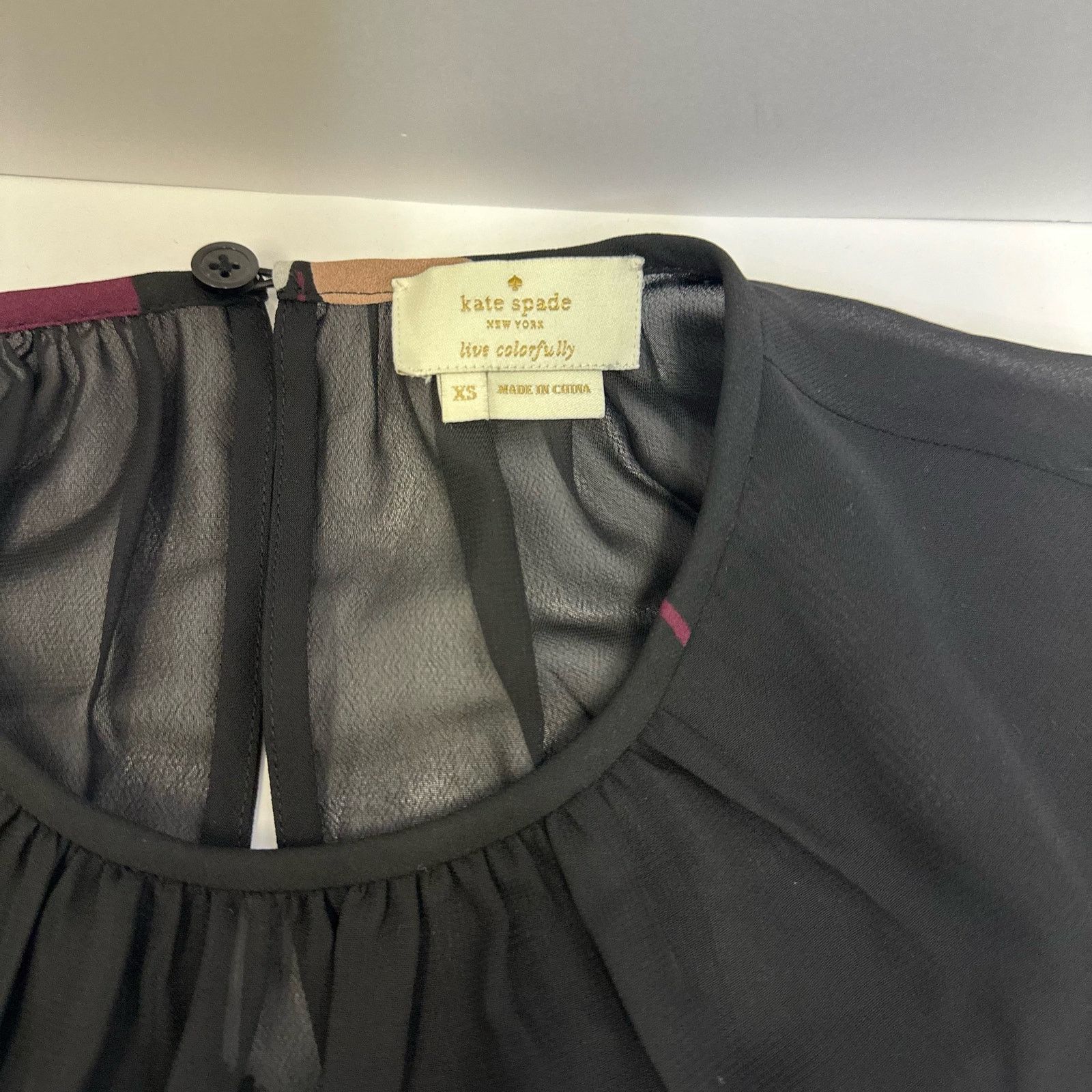 Kate Spade Kate Spade New York Floral Ruffle Sheer Blouse XS Size XS / US 0-2 / IT 36-38 - 7 Thumbnail